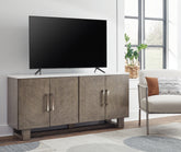A2Z Furniture - Ashley Furniture - Loyaska 68" TV Stand - 68" / Grayish Brown/White - W854-68