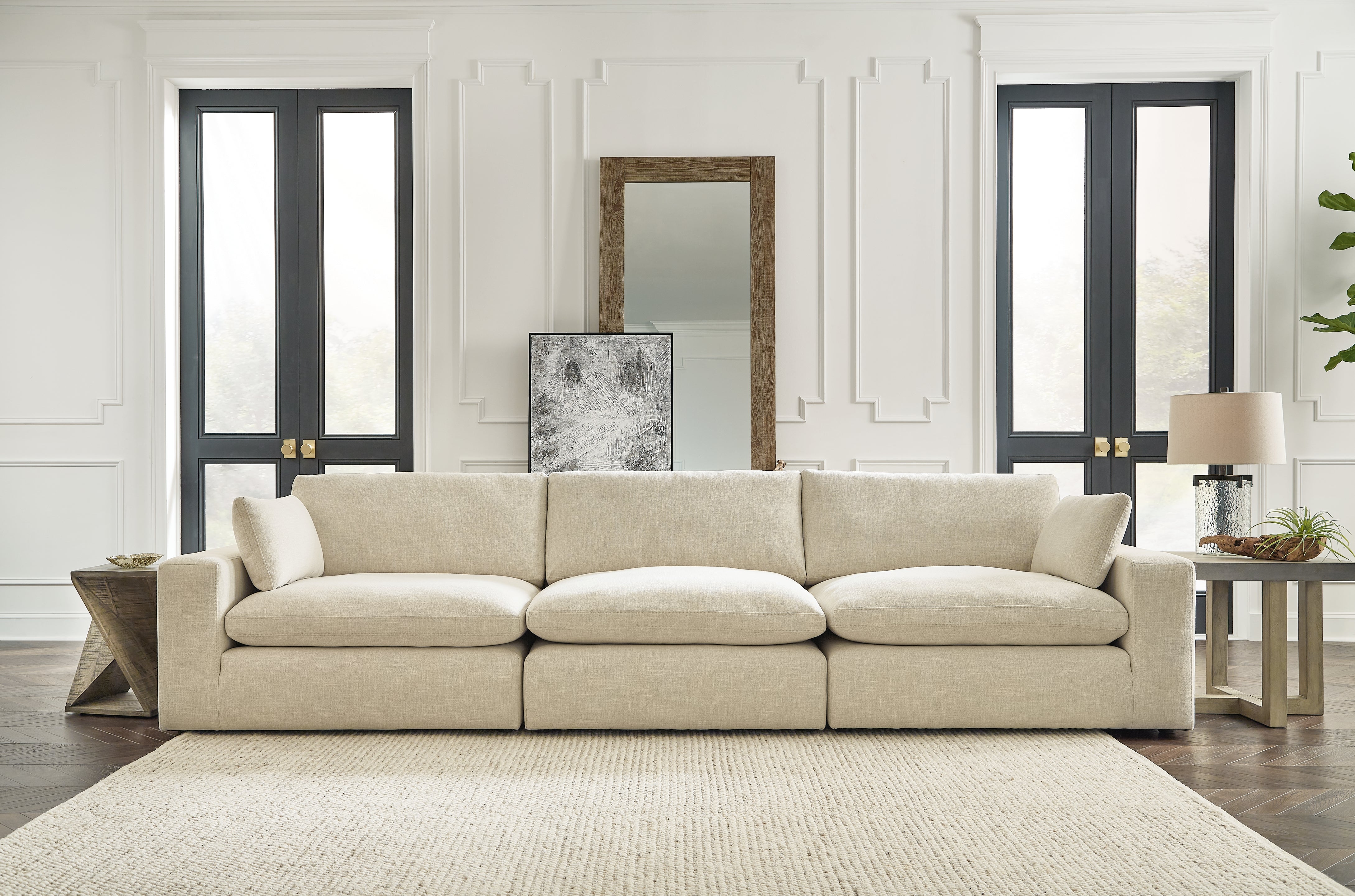 A2Z Furniture - Ashley Furniture - Elyza Sectional - RAF 3-Piece Sectional Sofa / Linen - 10006S2