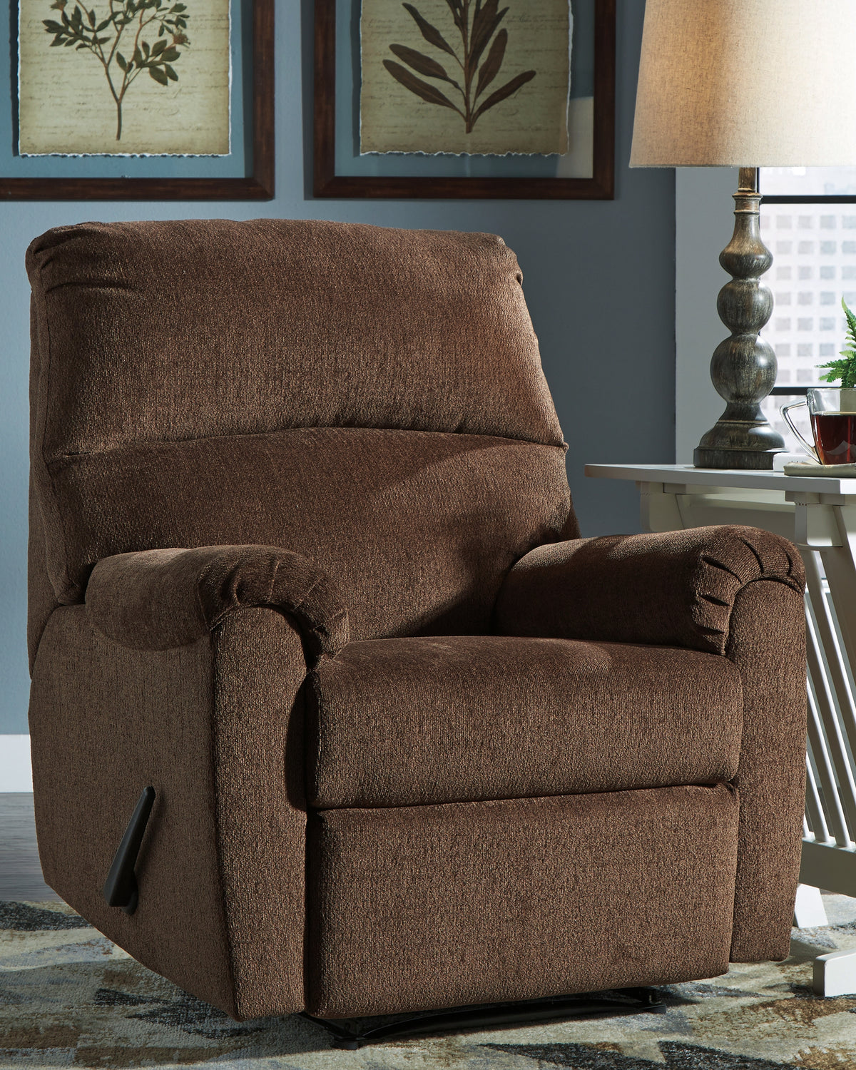 A2Z Furniture - Ashley Furniture - Nerviano Living Room - Zero Wall Recliner / Chocolate - 1080229