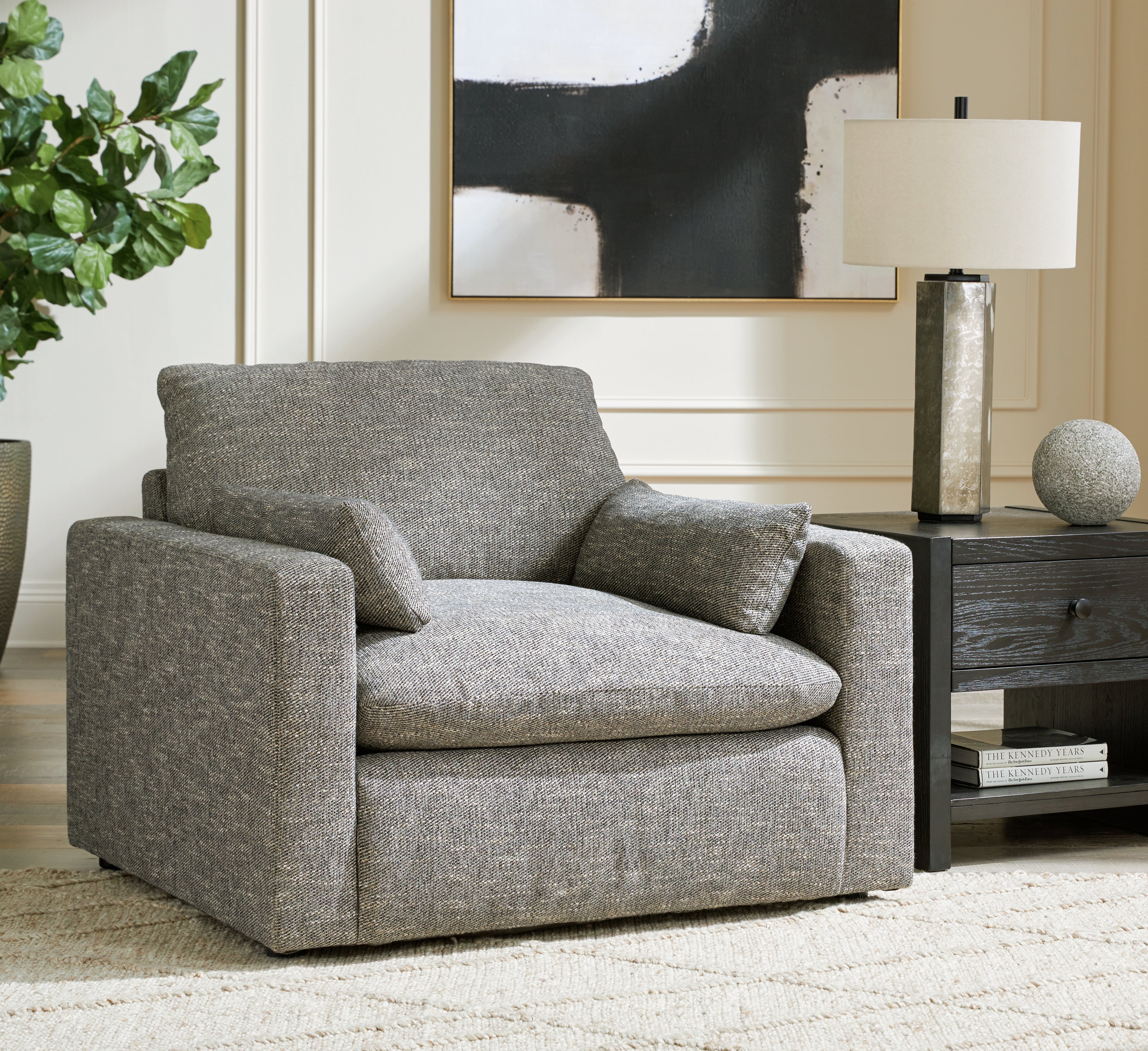 A2Z Furniture - Ashley Furniture - Dramatic Living Room - Chair and a Half / Granite - 1170223