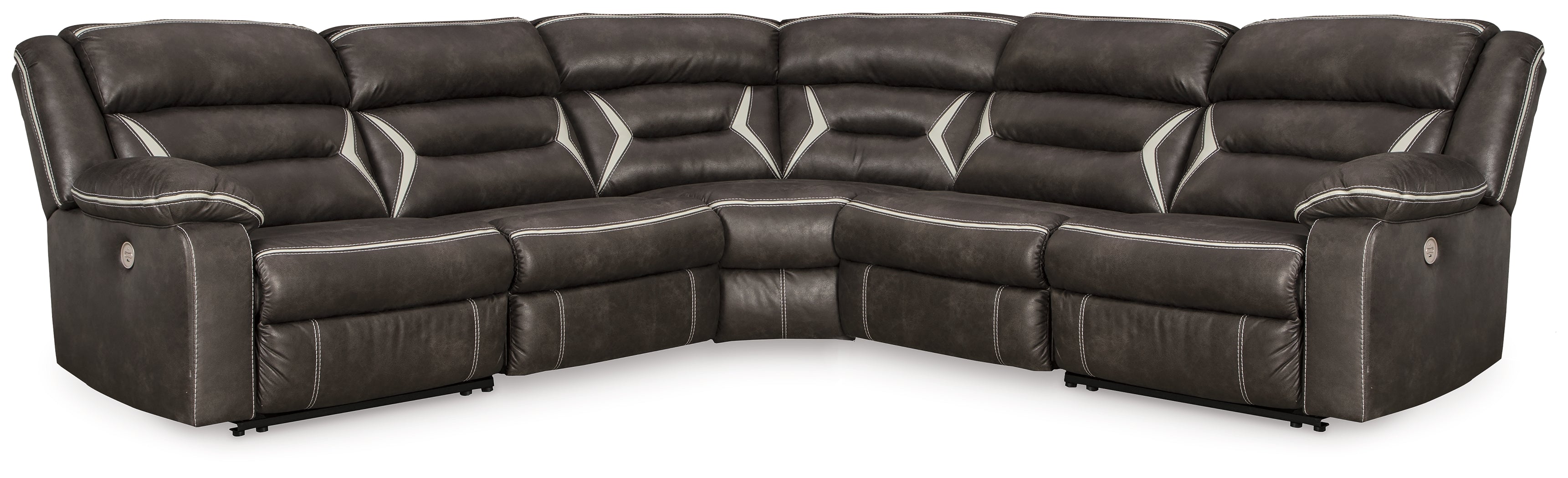 A2Z Furniture - Ashley Furniture - Kincord Sectional - 5-Piece Power Reclining Sectional / Midnight - 13104S6