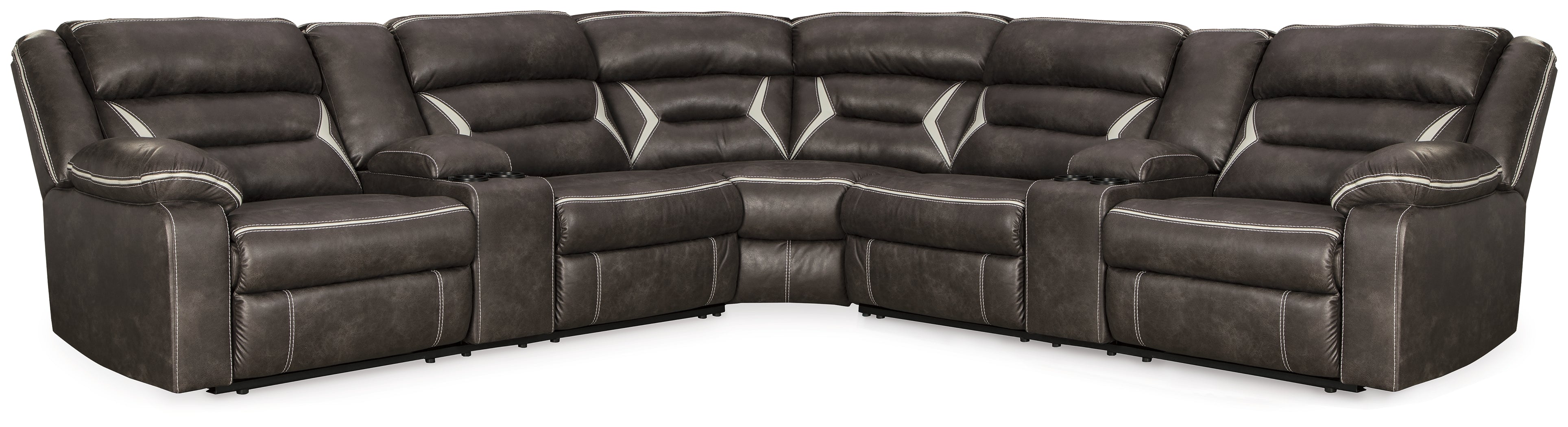 A2Z Furniture - Ashley Furniture - Kincord Sectional - 3-Piece Power Reclining Sectional / Midnight - 13104S5