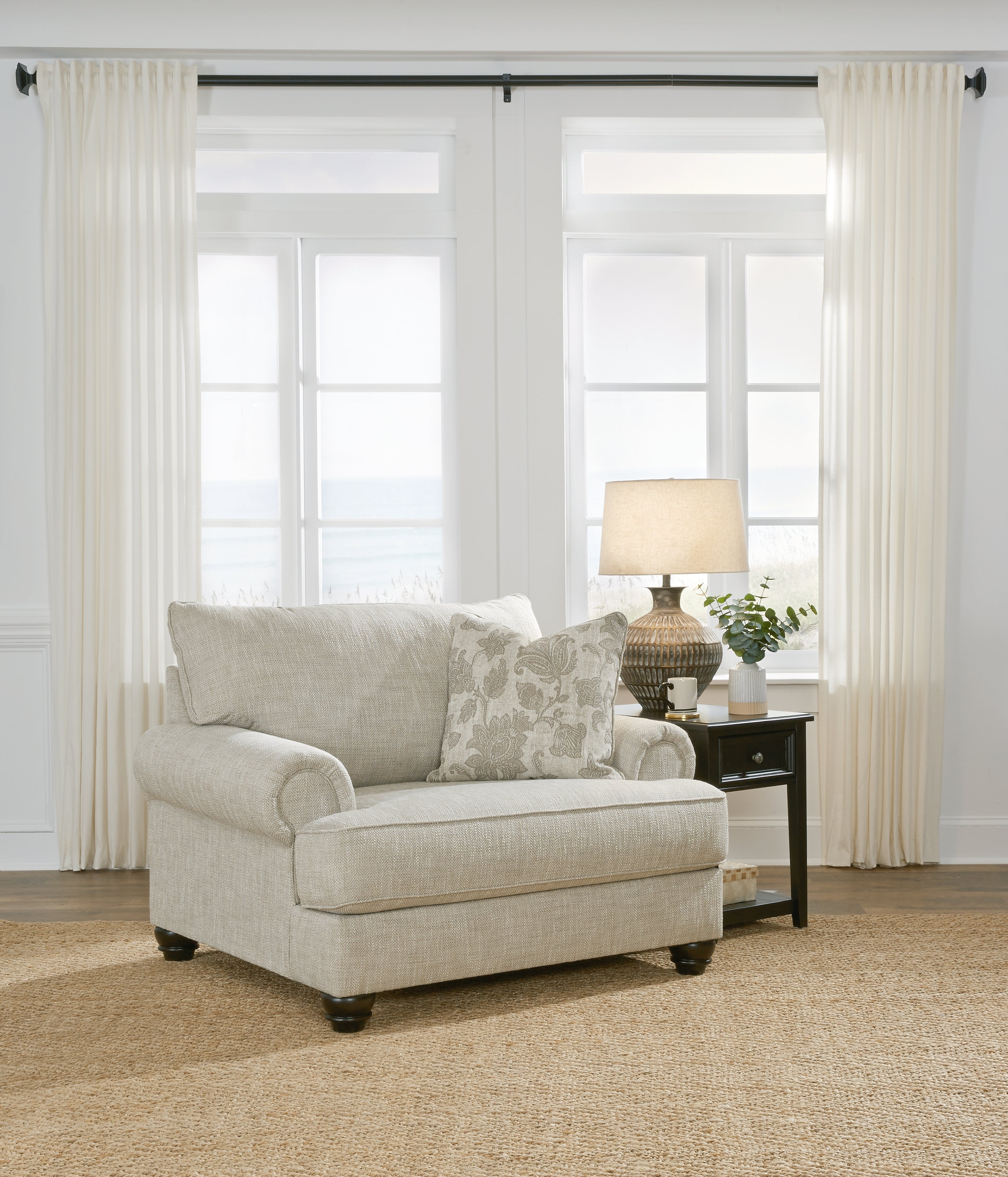 A2Z Furniture - Ashley Furniture - Asanti Living Room - Chair and a Half / Fog - 1320123