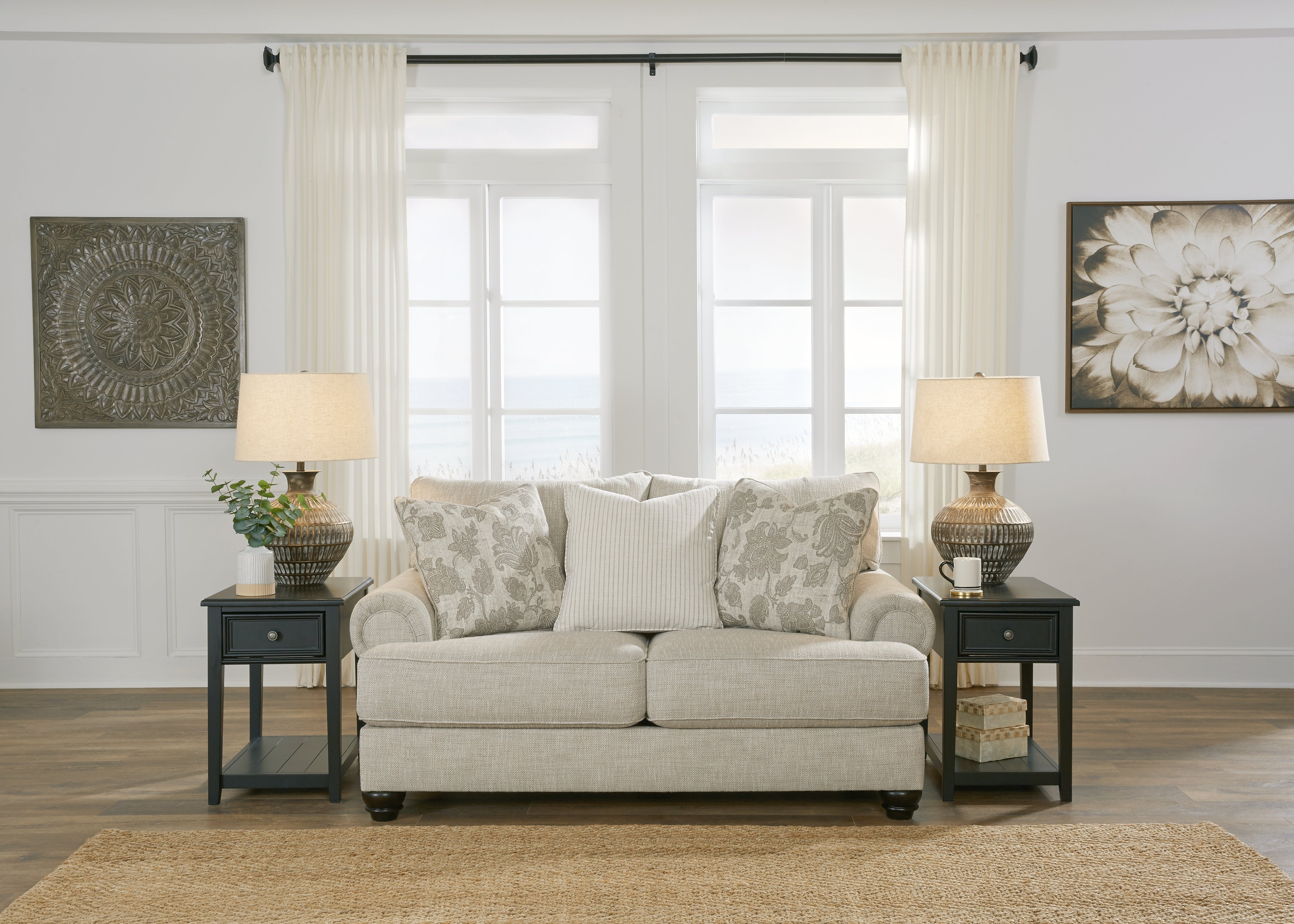 A2Z Furniture - Ashley Furniture - Asanti Living Room - Loveseat / Fog - 1320135