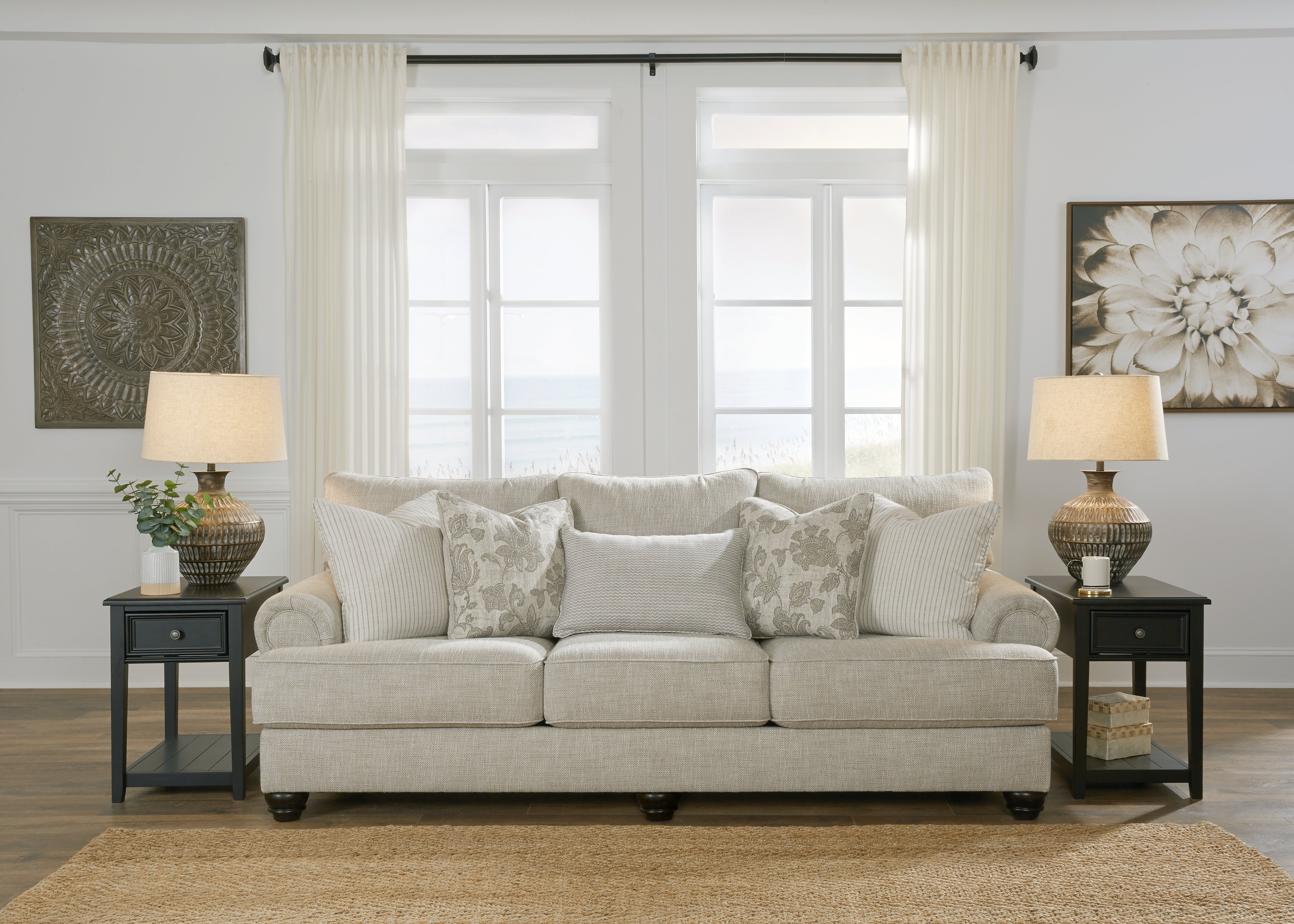 A2Z Furniture - Ashley Furniture - Asanti Living Room - Sofa / Fog - 1320138