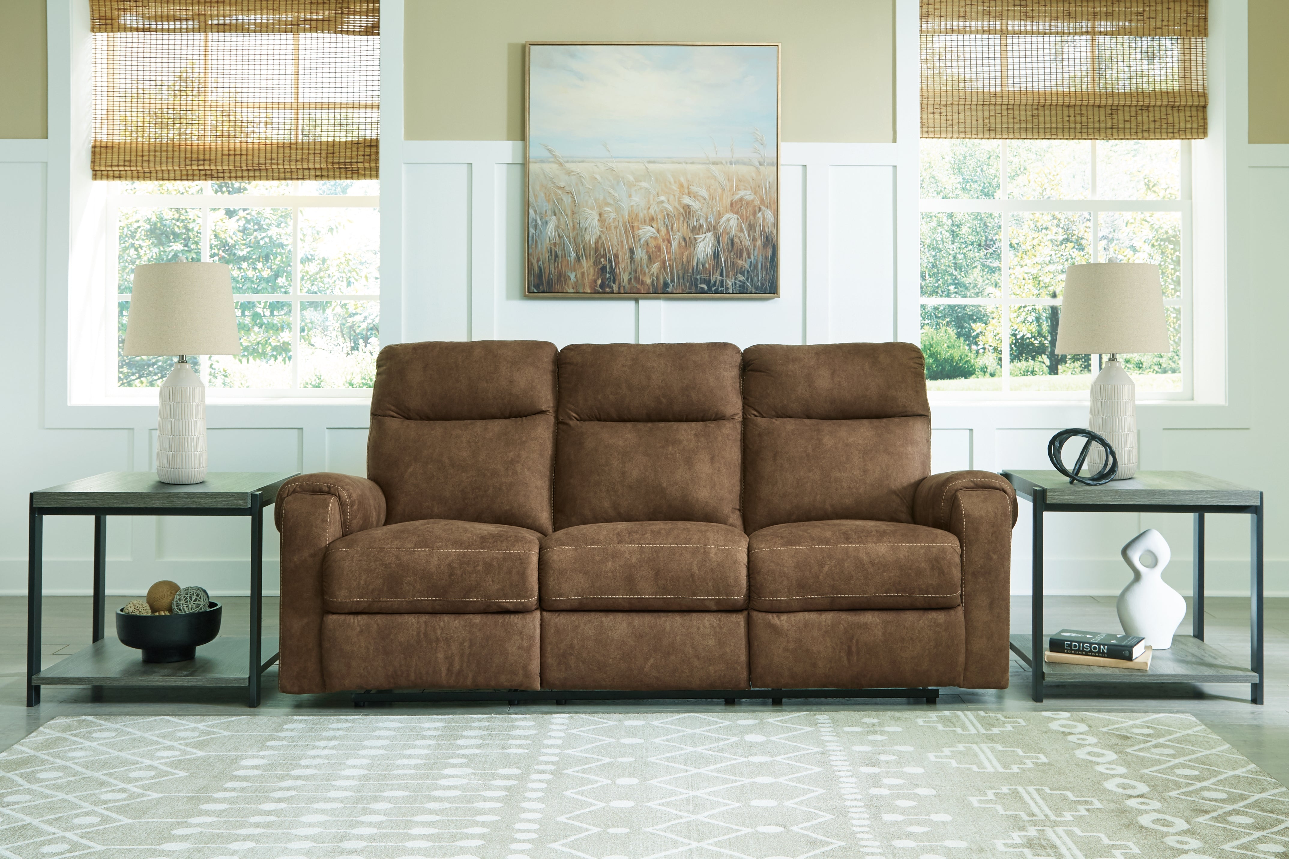 A2Z Furniture - Ashley Furniture - Edenwold Living Room - Reclining Sofa / Brindle - 1380588