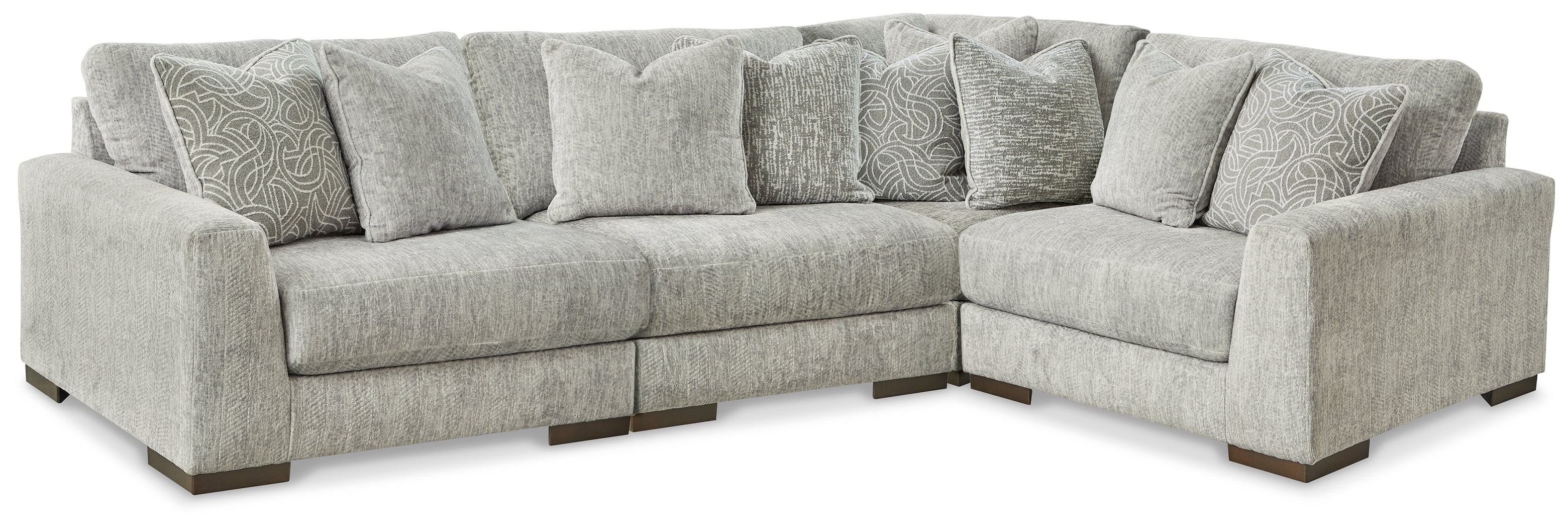 A2Z Furniture - Ashley Furniture - Regent Park Sectional - RAF 4-Piece Sectional / Pewter - 14404S2
