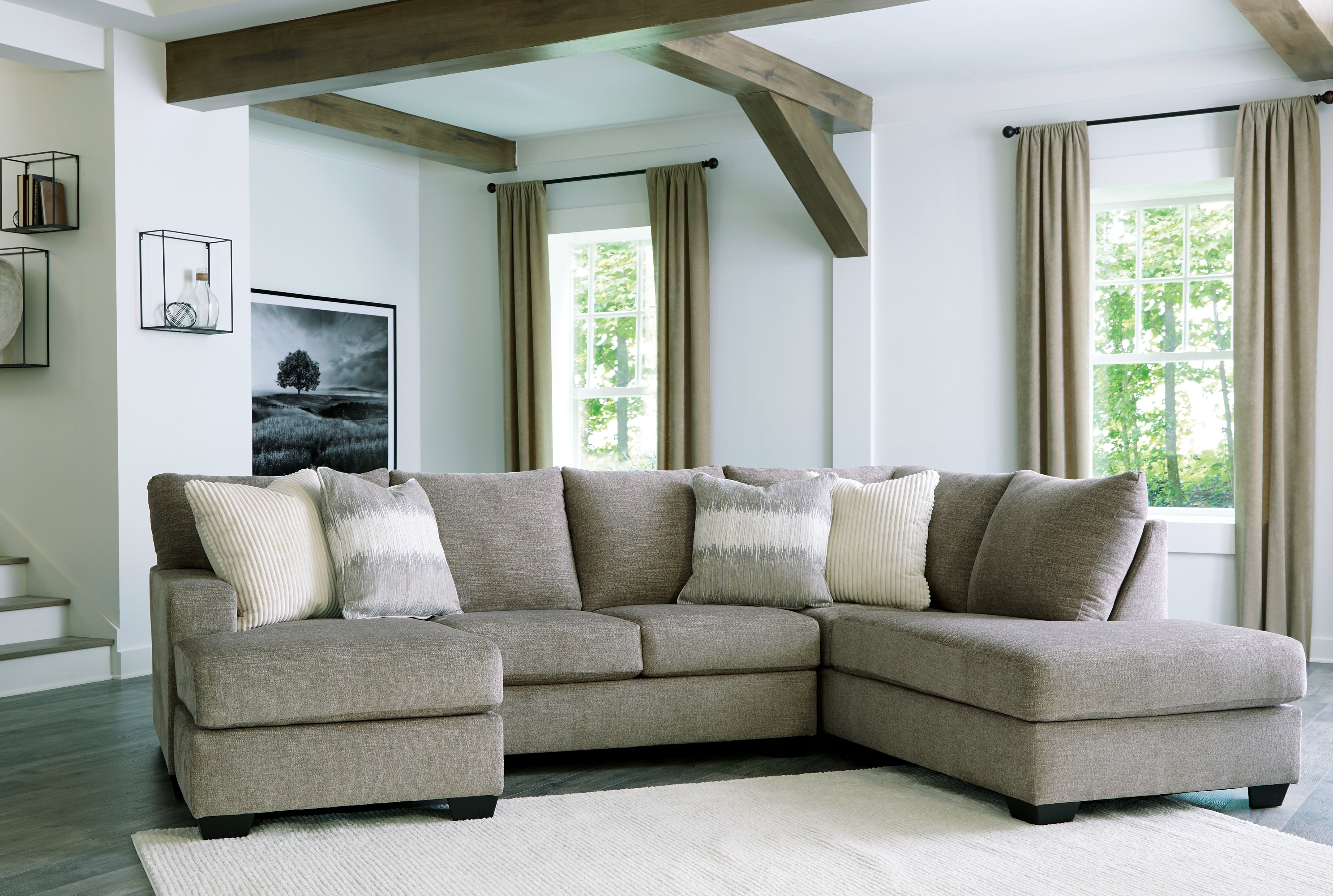 A2Z Furniture - Ashley Furniture - Creswell Sectional - LAF 2-Piece Sectional with Chaise / Stone - 15305S1
