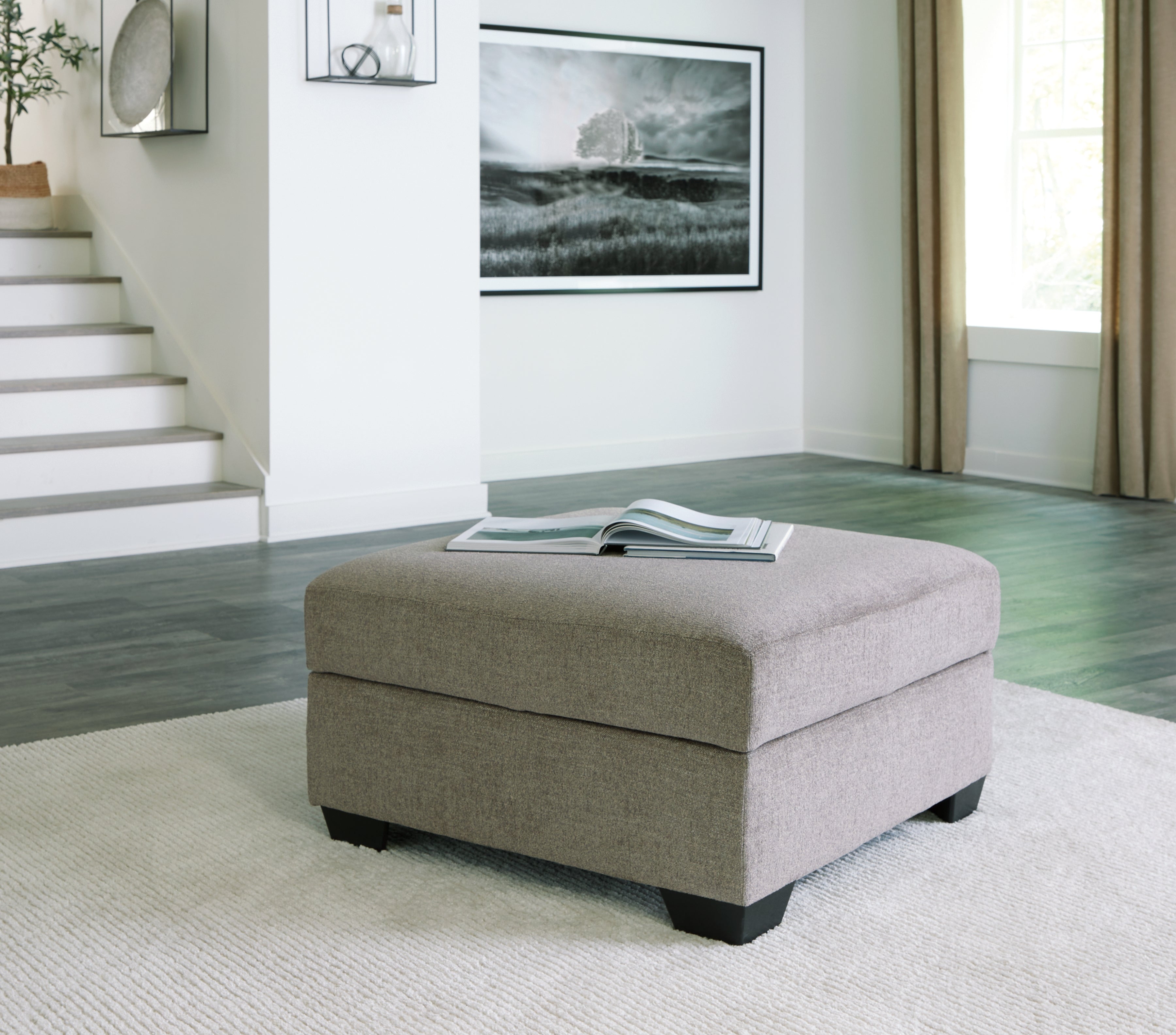 A2Z Furniture - Ashley Furniture - Creswell Living Room - Ottoman With Storage / Stone - 1530511