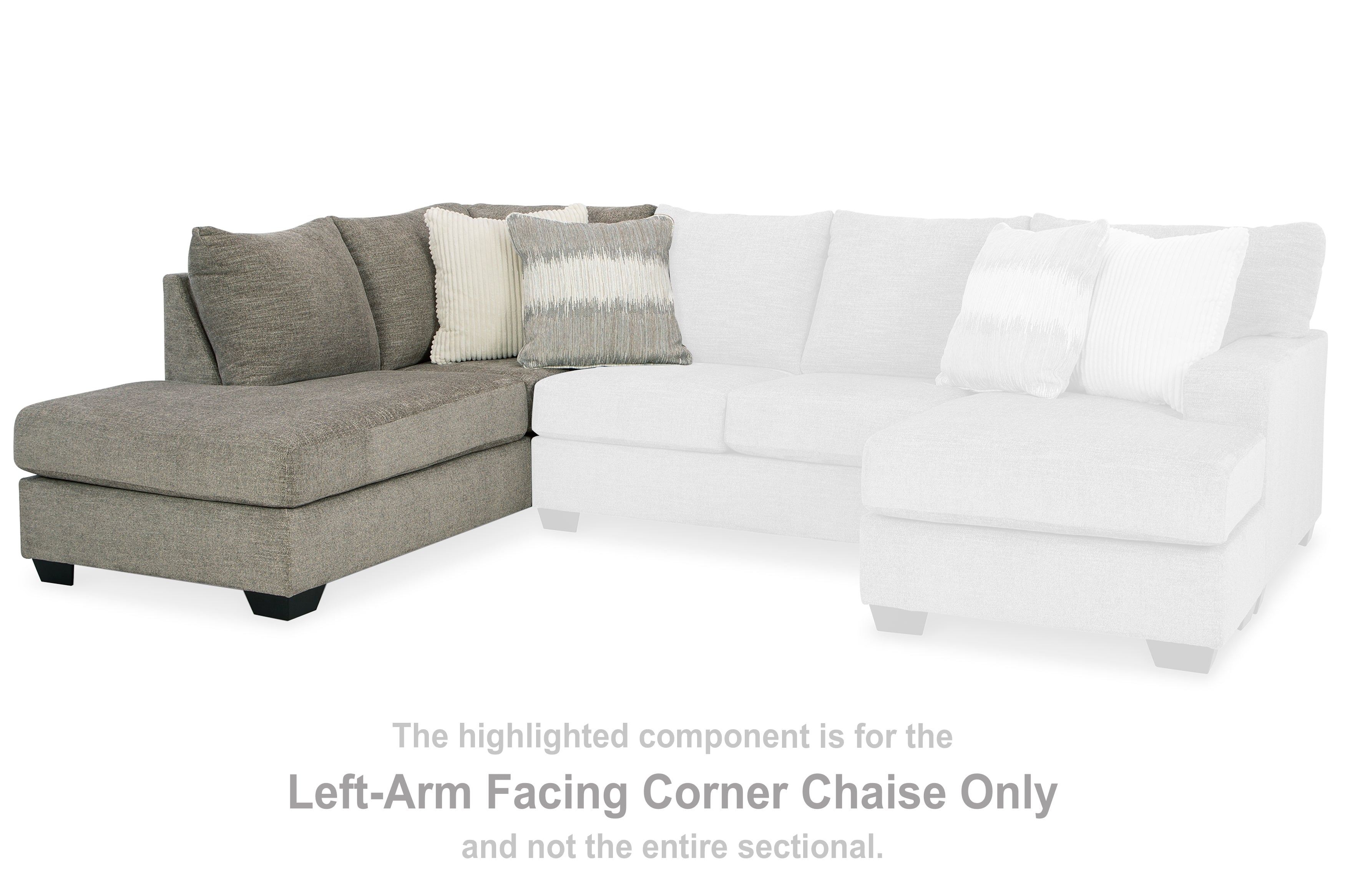 A2Z Furniture - Ashley Furniture - Creswell Sectional - LAF Corner Chaise / Stone - 1530516