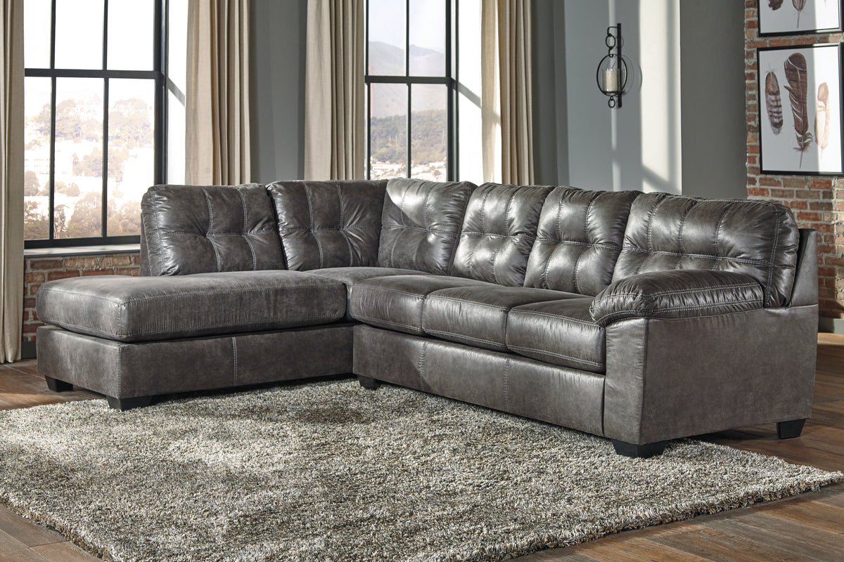 A2Z Furniture - Ashley Furniture - Fallston Sectional - RAF 2-Piece Sectional with Chaise / Slate - 17221S1
