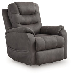 A2Z Furniture - Ashley Furniture - Snowfield Living Room - Power Lift Recliner / Gunmetal - 1760912