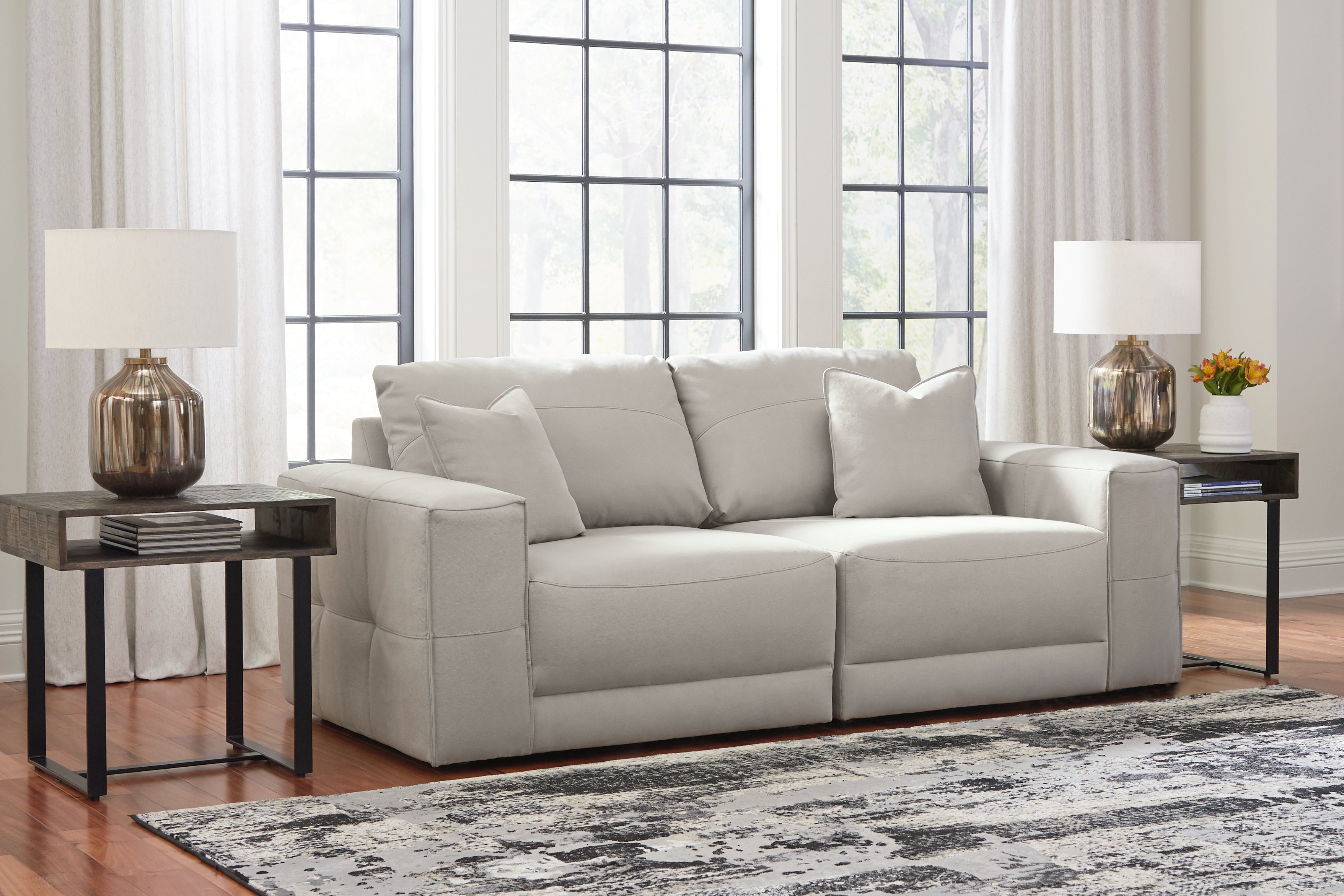 A2Z Furniture - Ashley Furniture - Next-Gen Gaucho Sectional - RAF 2-Piece Sectional Loveseat / Gray - 18304S3