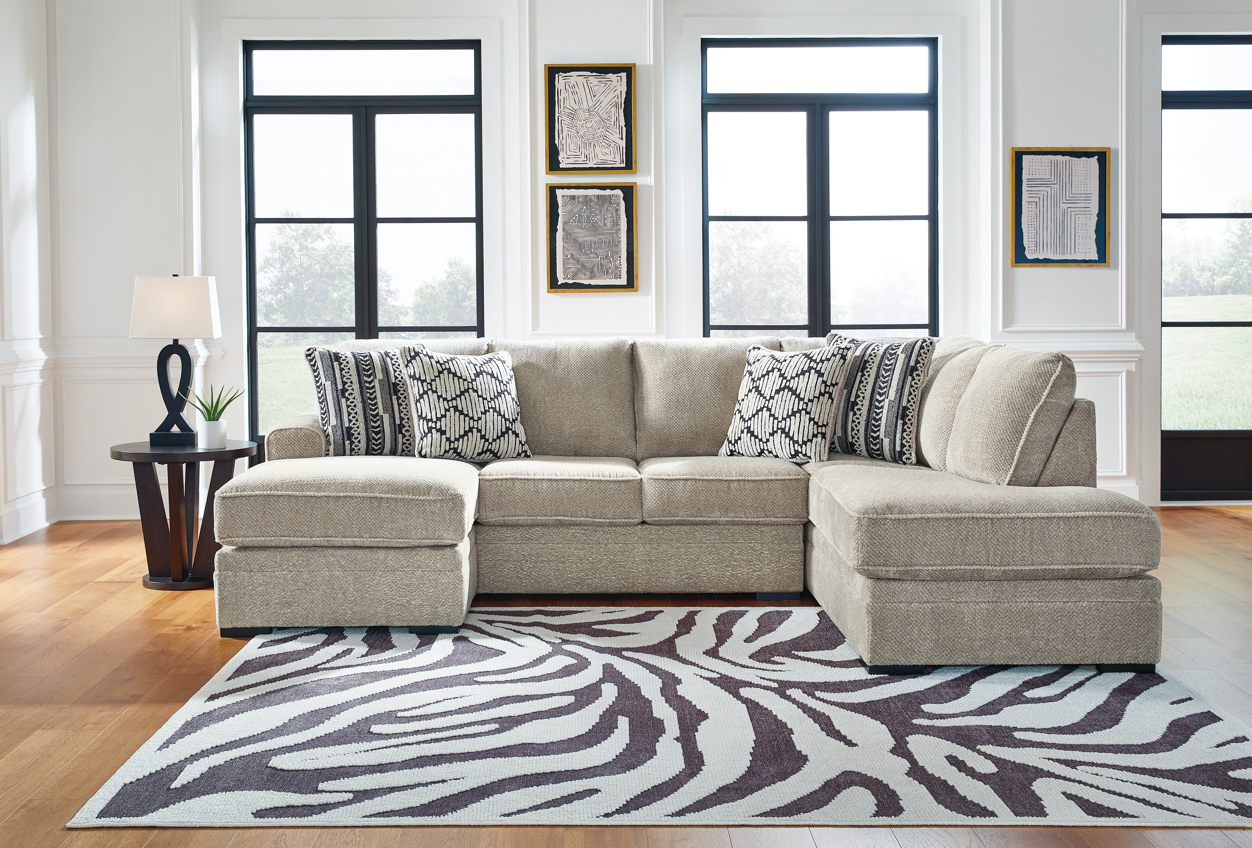 A2Z Furniture - Ashley Furniture - Calnita Sectional - LAF 2-Piece Sectional with Chaise / Sisal - 20502S1