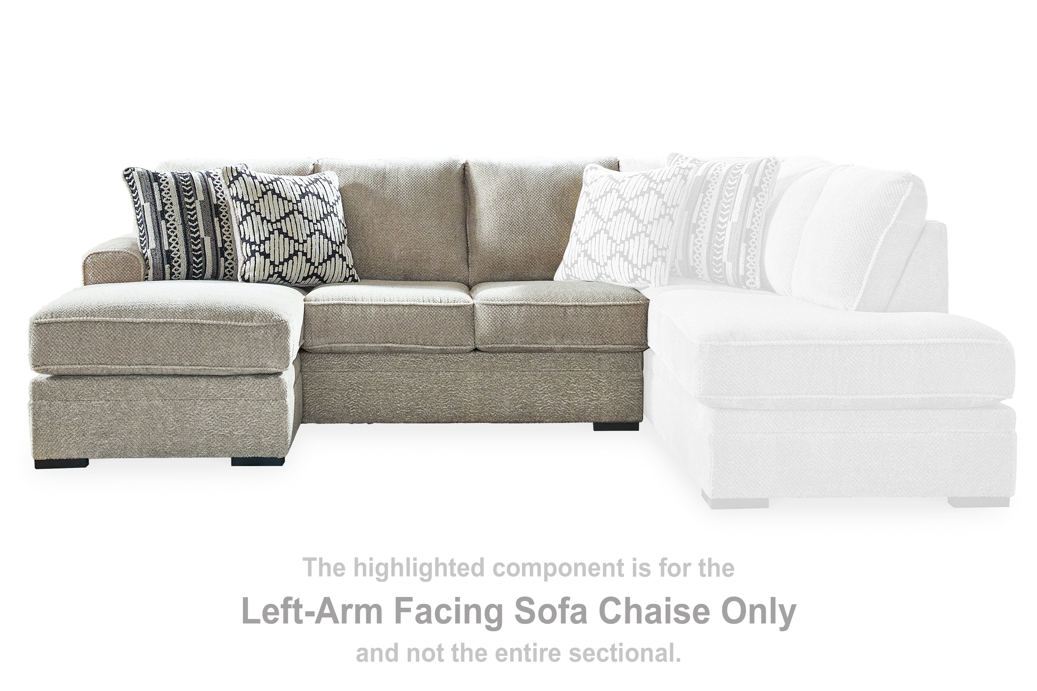 A2Z Furniture - Ashley Furniture - Calnita Sectional - LAF Sofa Chaise / Sisal - 2050202