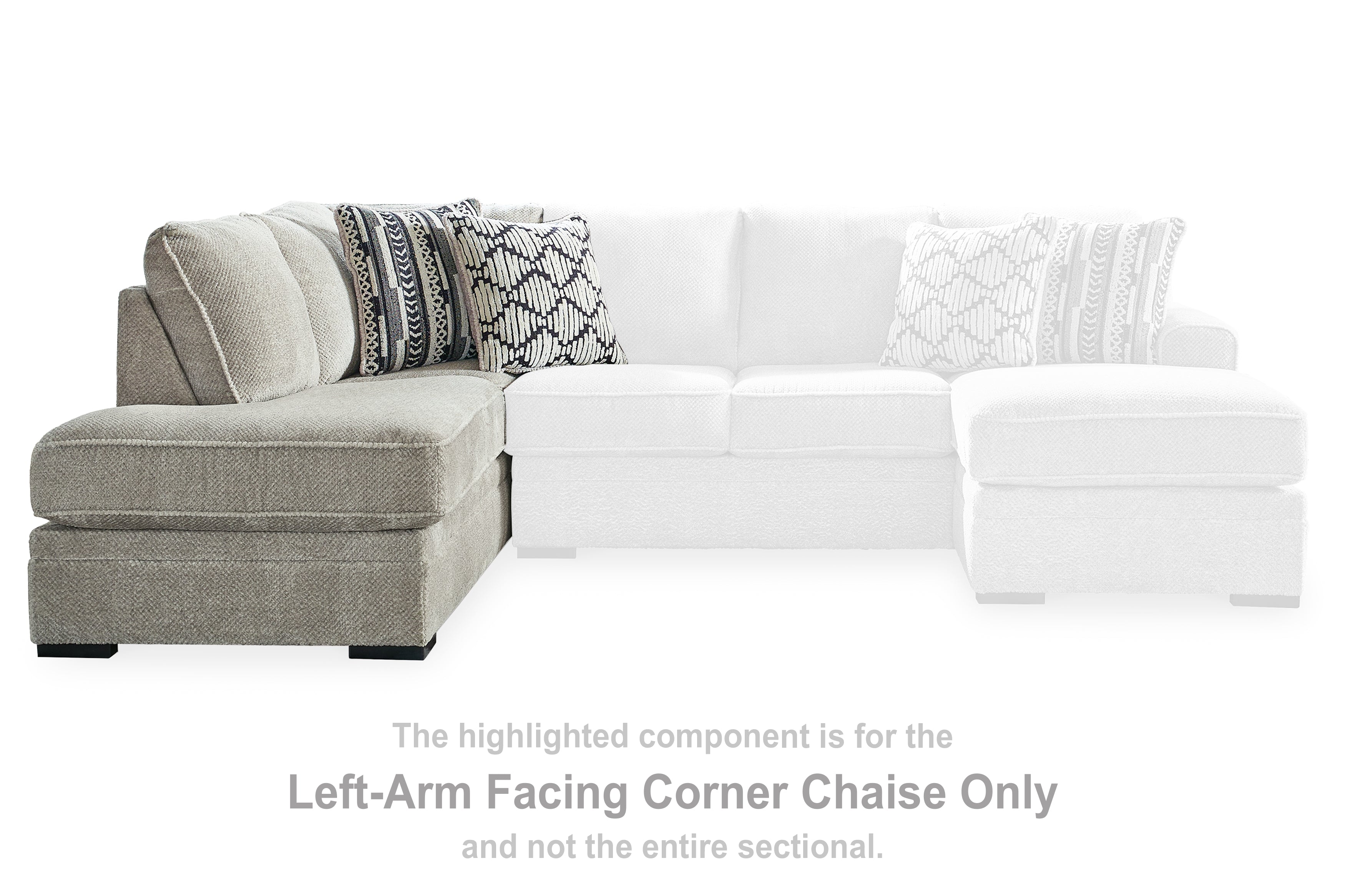 A2Z Furniture - Ashley Furniture - Calnita Sectional - LAF Corner Chaise / Sisal - 2050216