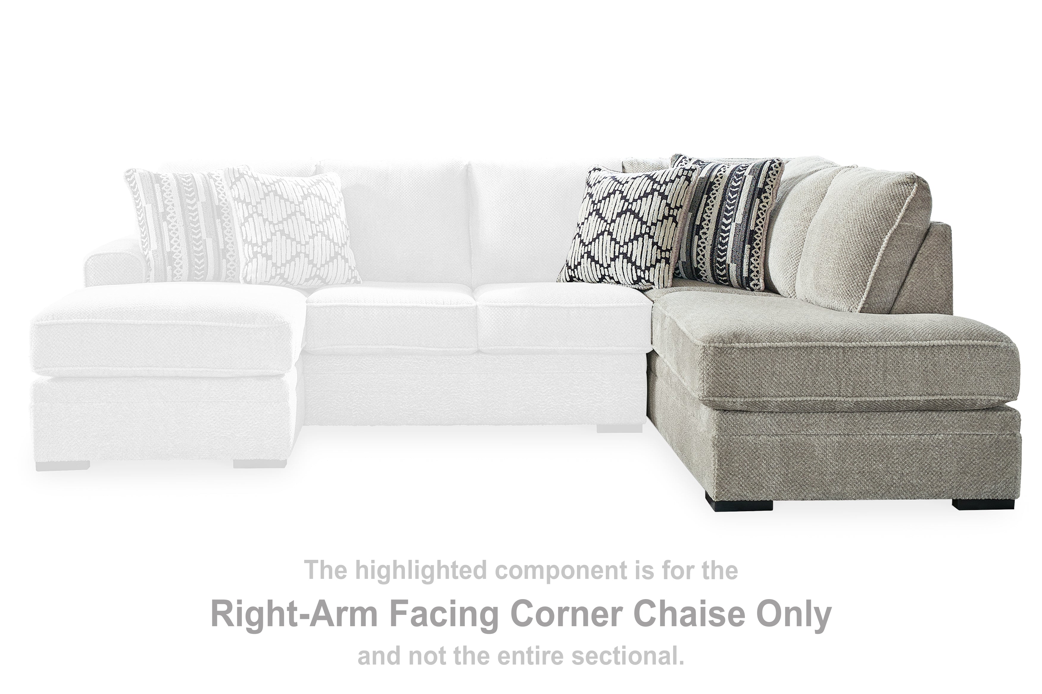 A2Z Furniture - Ashley Furniture - Calnita Sectional - RAF Corner Chaise / Sisal - 2050217