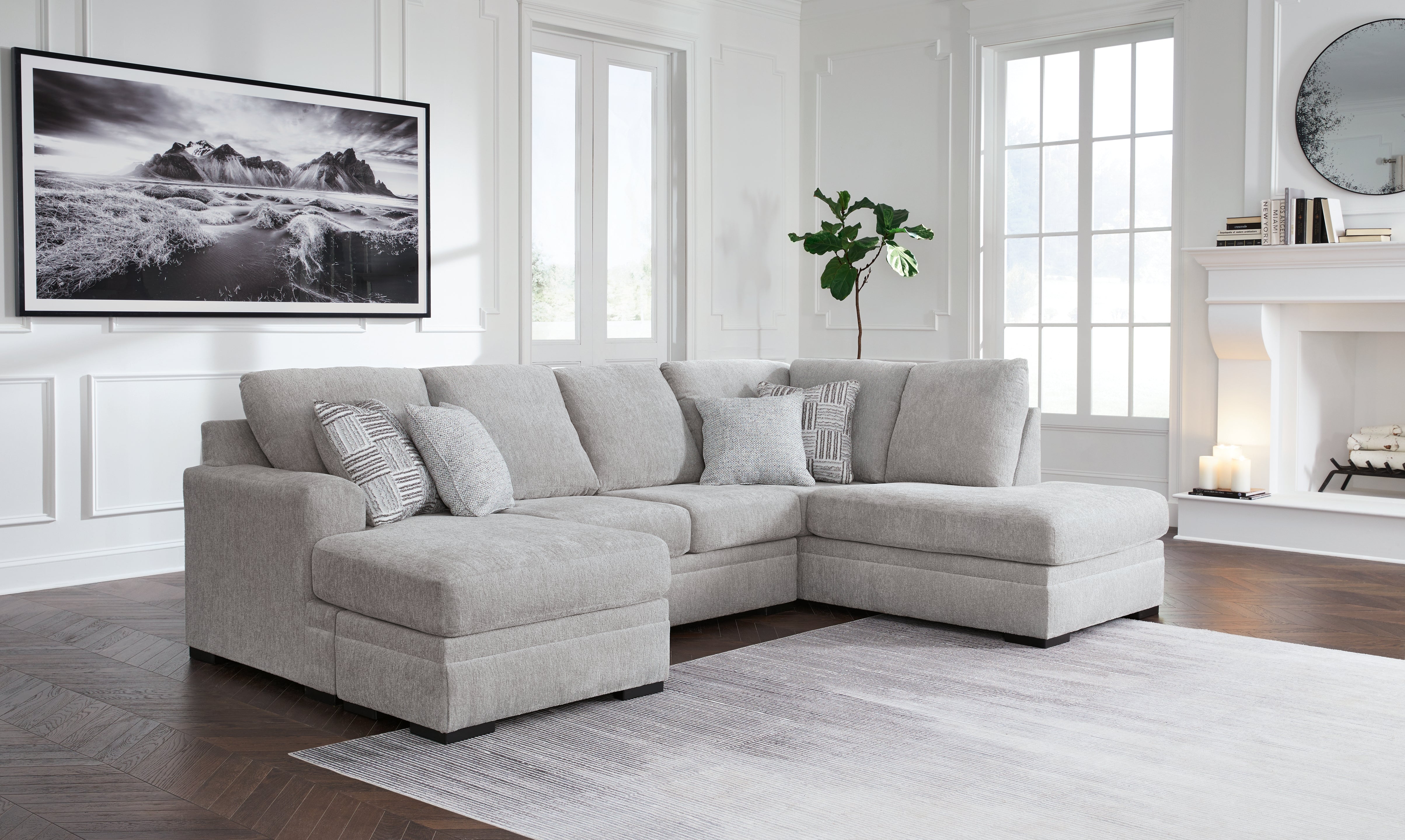 A2Z Furniture - Ashley Furniture - Gabyleigh Sectional - LAF 2-Piece Sectional with Chaise / Nickel - 20904S1