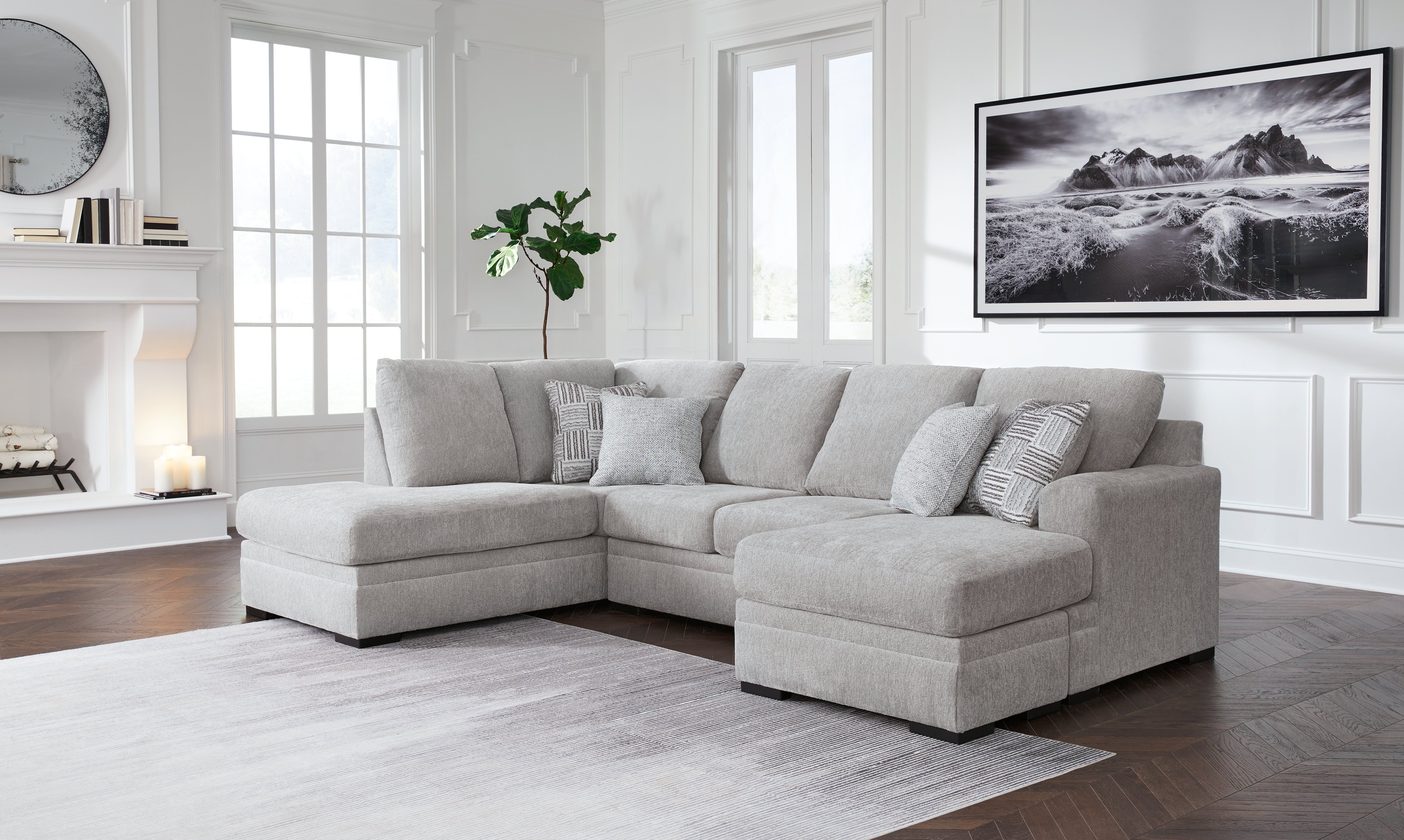 A2Z Furniture - Ashley Furniture - Gabyleigh Sectional - LAF 2-Piece Sectional with Chaise / Nickel - 20904S1