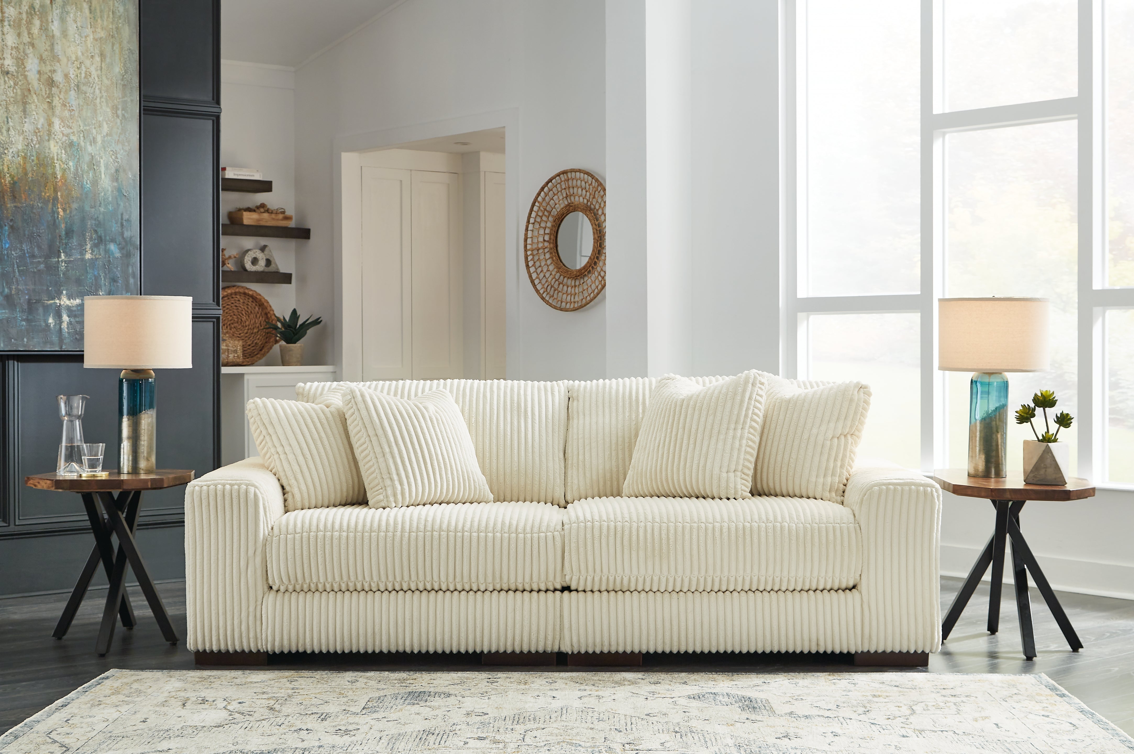 A2Z Furniture - Ashley Furniture - Lindyn Sectional - RAF 2-Piece Sectional Sofa / Ivory - 21104S1