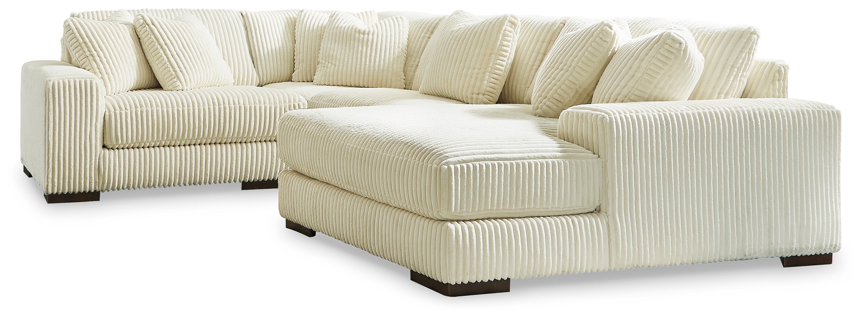 A2Z Furniture - Ashley Furniture - Lindyn Sectional - RAF 4-Piece Sectional with Chaise / Ivory - 21104S15