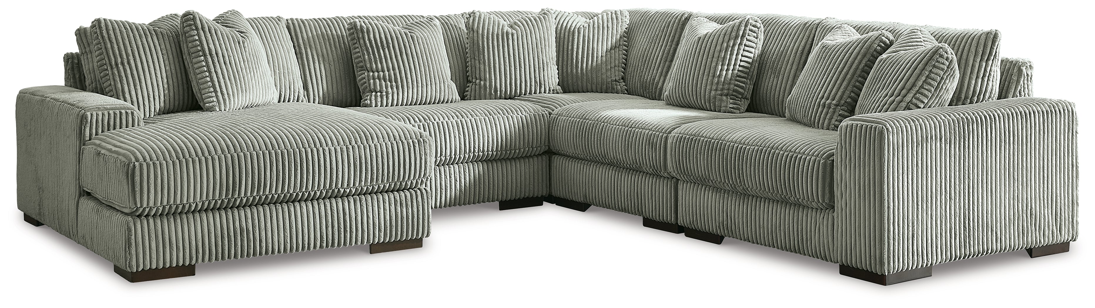 A2Z Furniture - Ashley Furniture - Lindyn Sectional - RAF 5-Piece Sectional with Chaise / Fog - 21105S6
