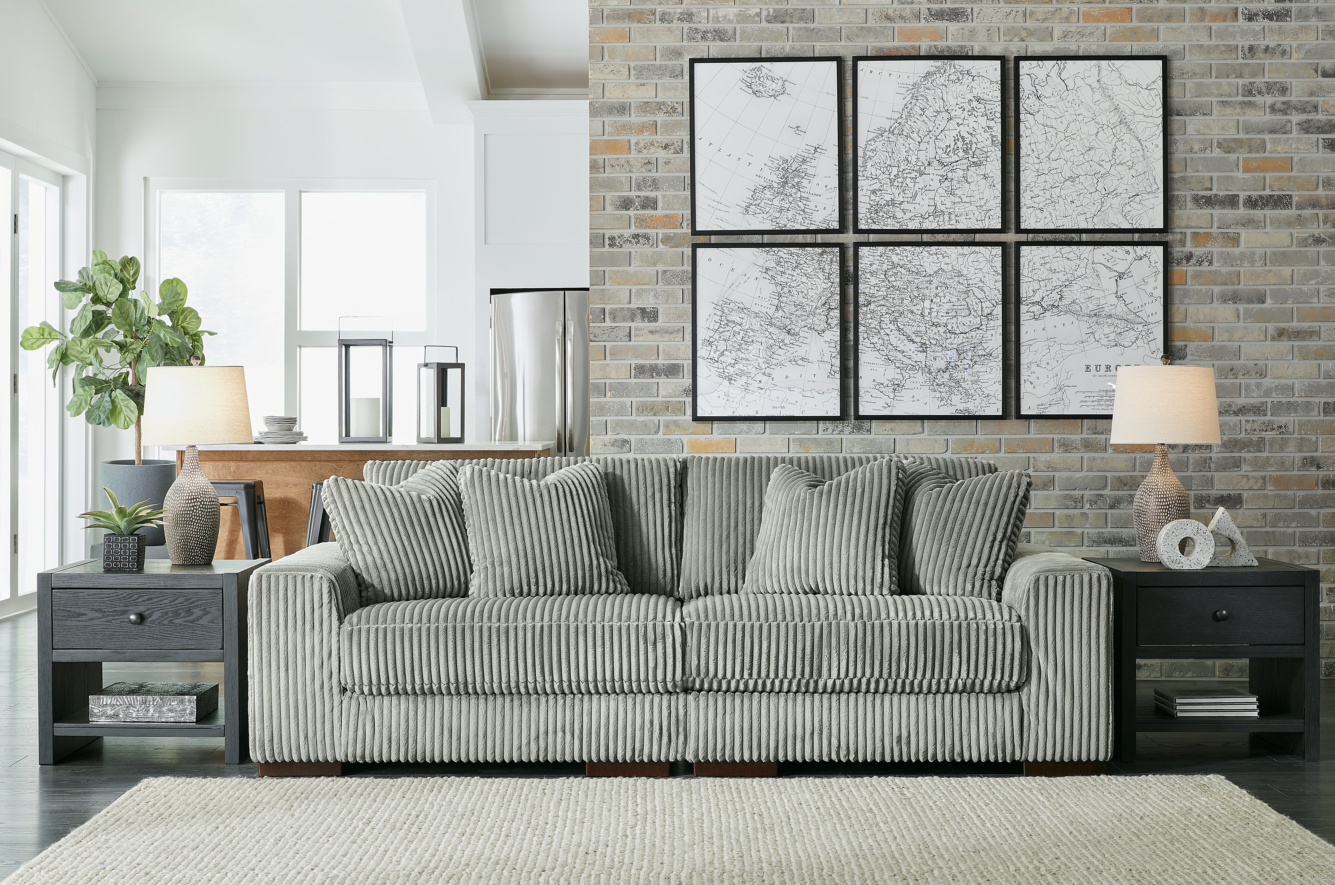 A2Z Furniture - Ashley Furniture - Lindyn Sectional - RAF 2-Piece Sectional Sofa / Fog - 21105S1