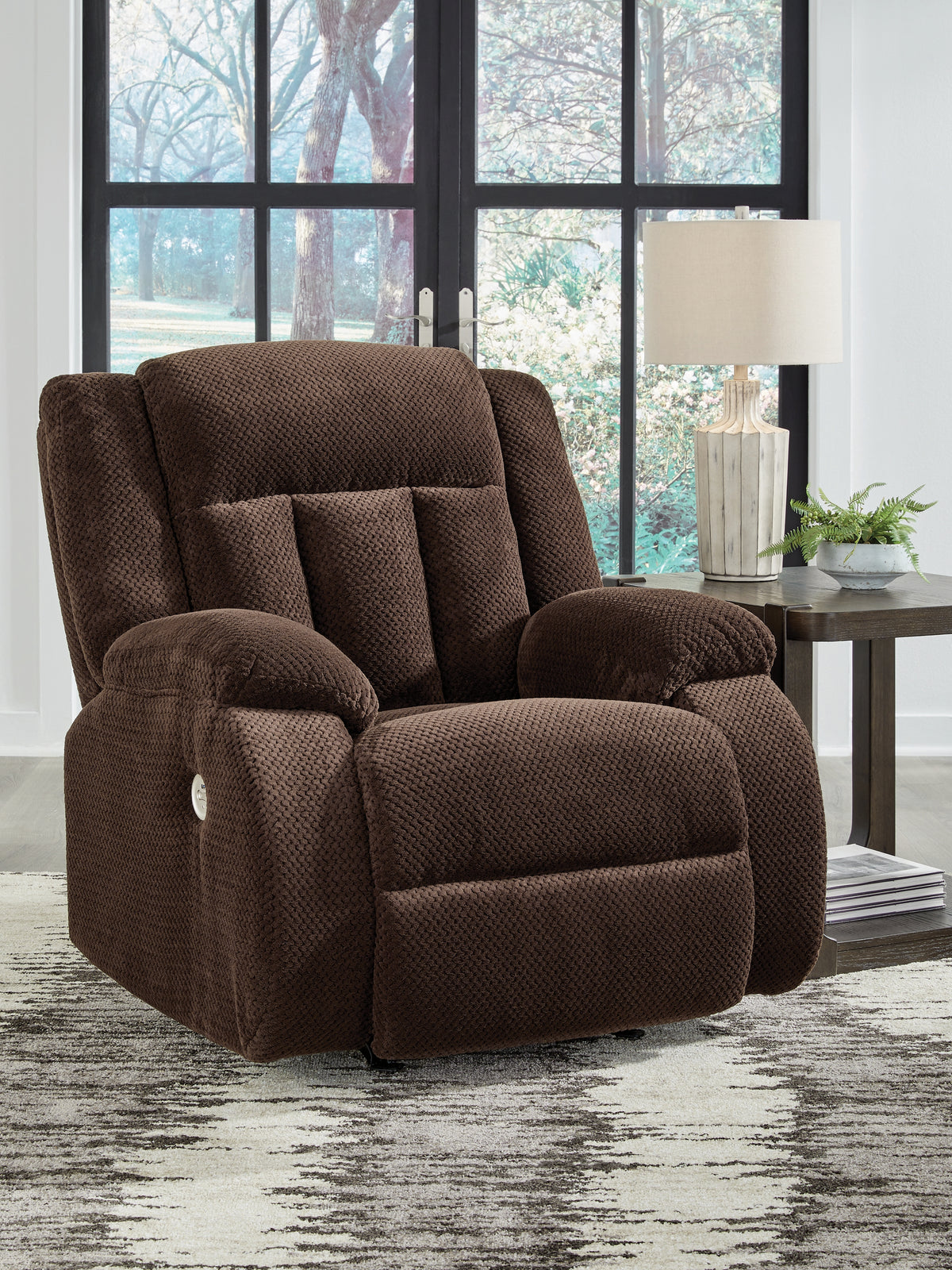 A2Z Furniture - Ashley Furniture - Observation Living Room - DBL REC PWR Loveseat w/Console / Steel - PC2140596