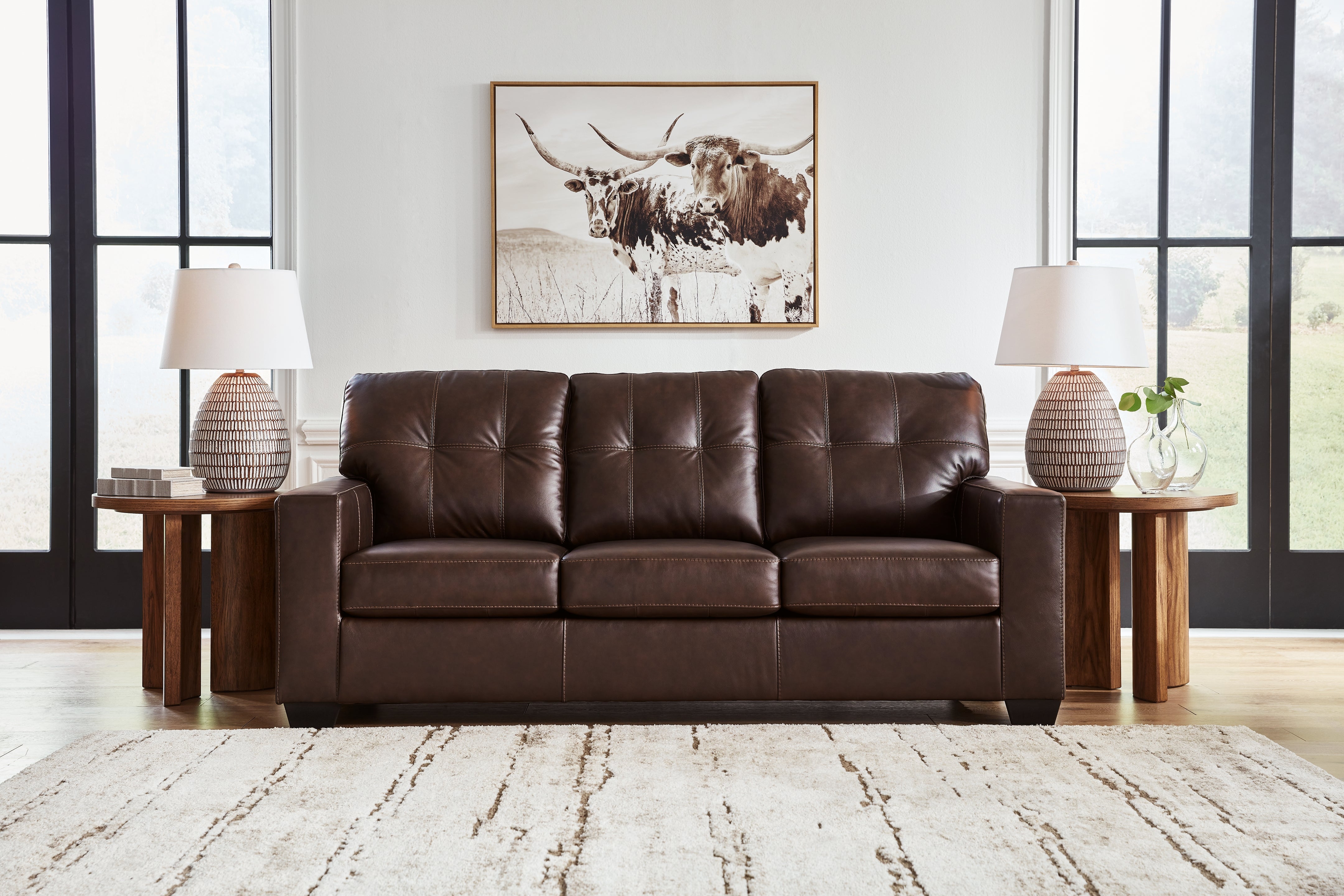 A2Z Furniture - Ashley Furniture - Santorine Living Room - Sofa / Dark Brown - 2170638