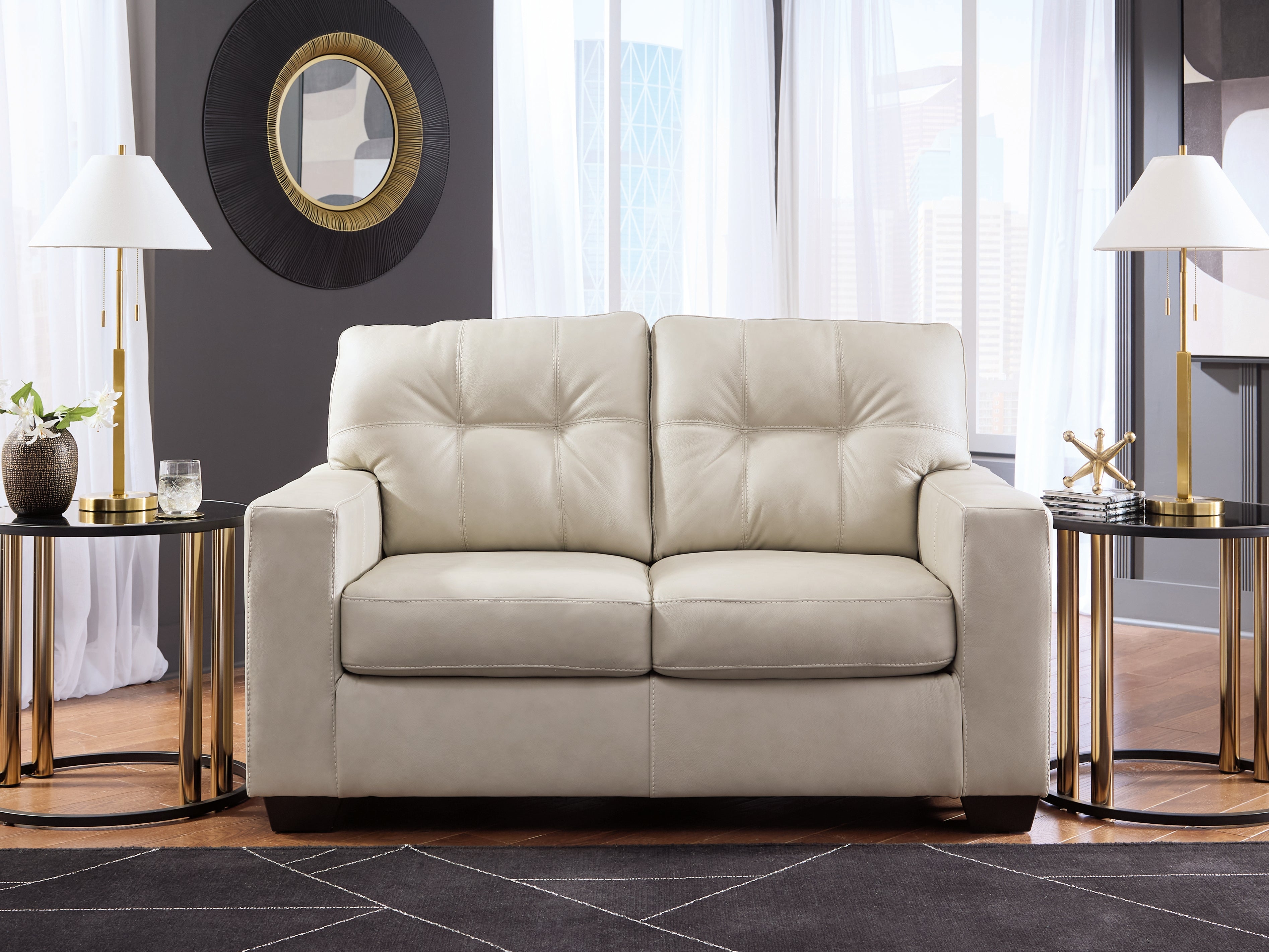 A2Z Furniture - Ashley Furniture - Santorine Living Room - Loveseat / Bone - 2170835