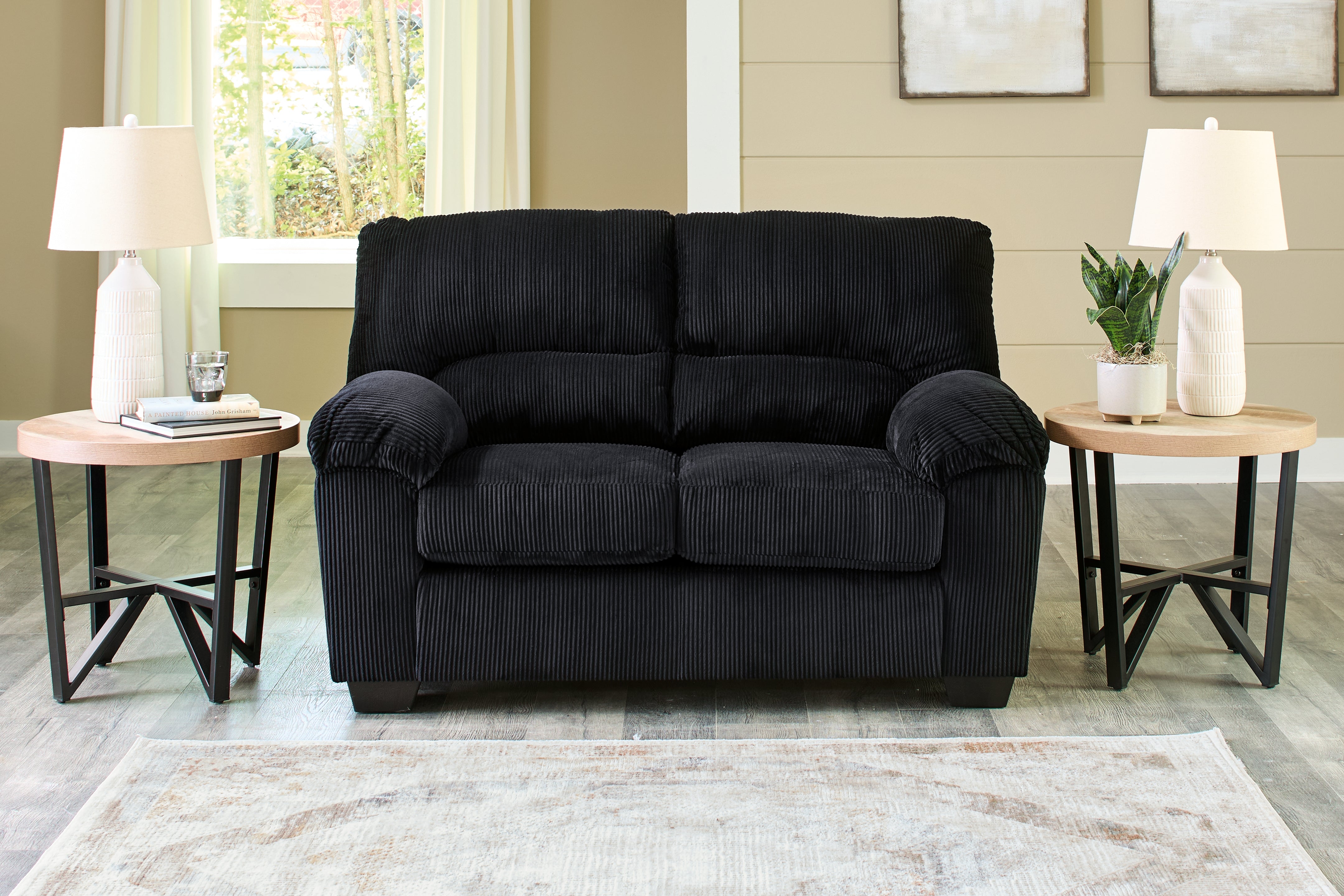 A2Z Furniture - Ashley Furniture - SimpleJoy Living Room - Loveseat / Onyx - 2420435