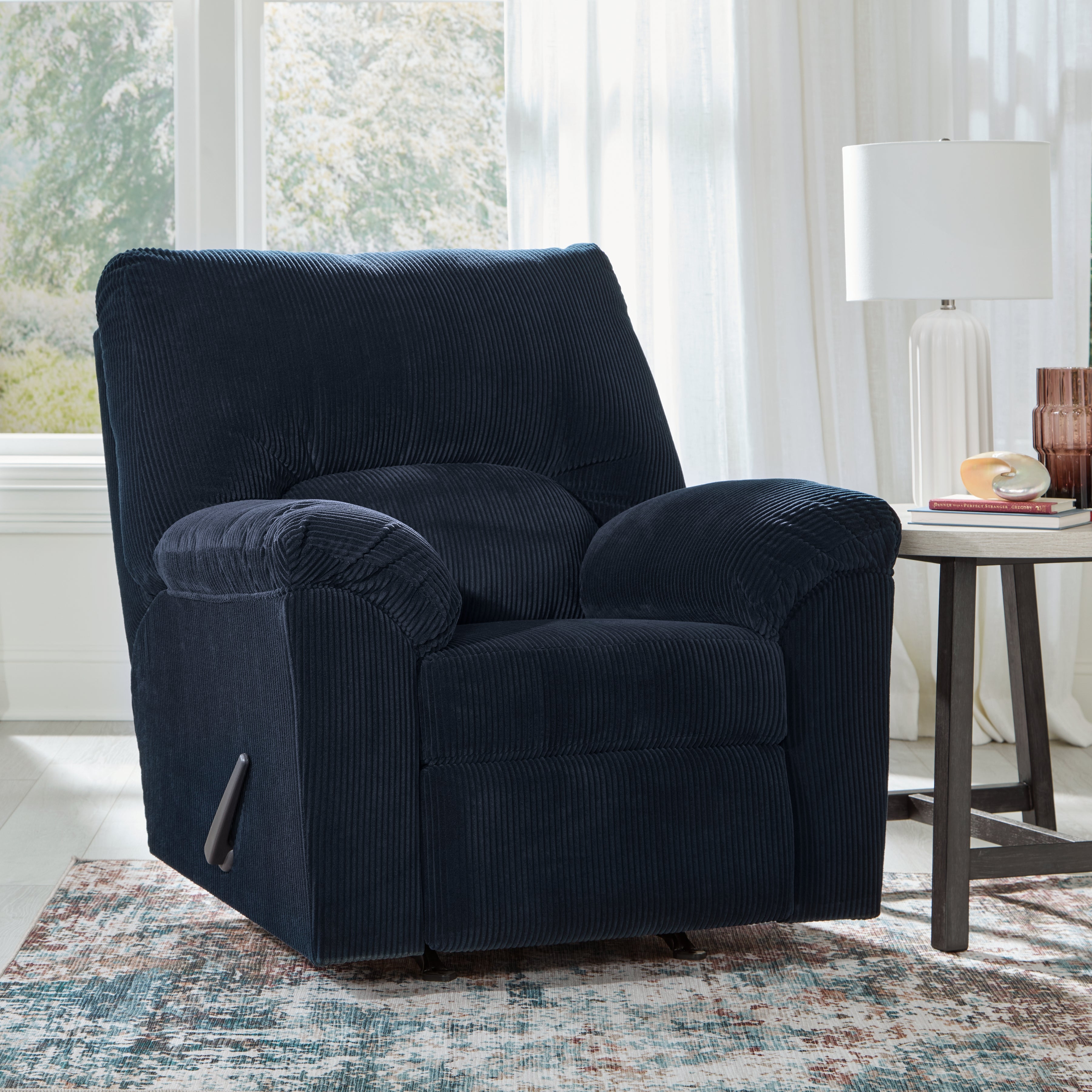A2Z Furniture - Ashley Furniture - SimpleJoy Living Room - Rocker Recliner / Navy - 2420525