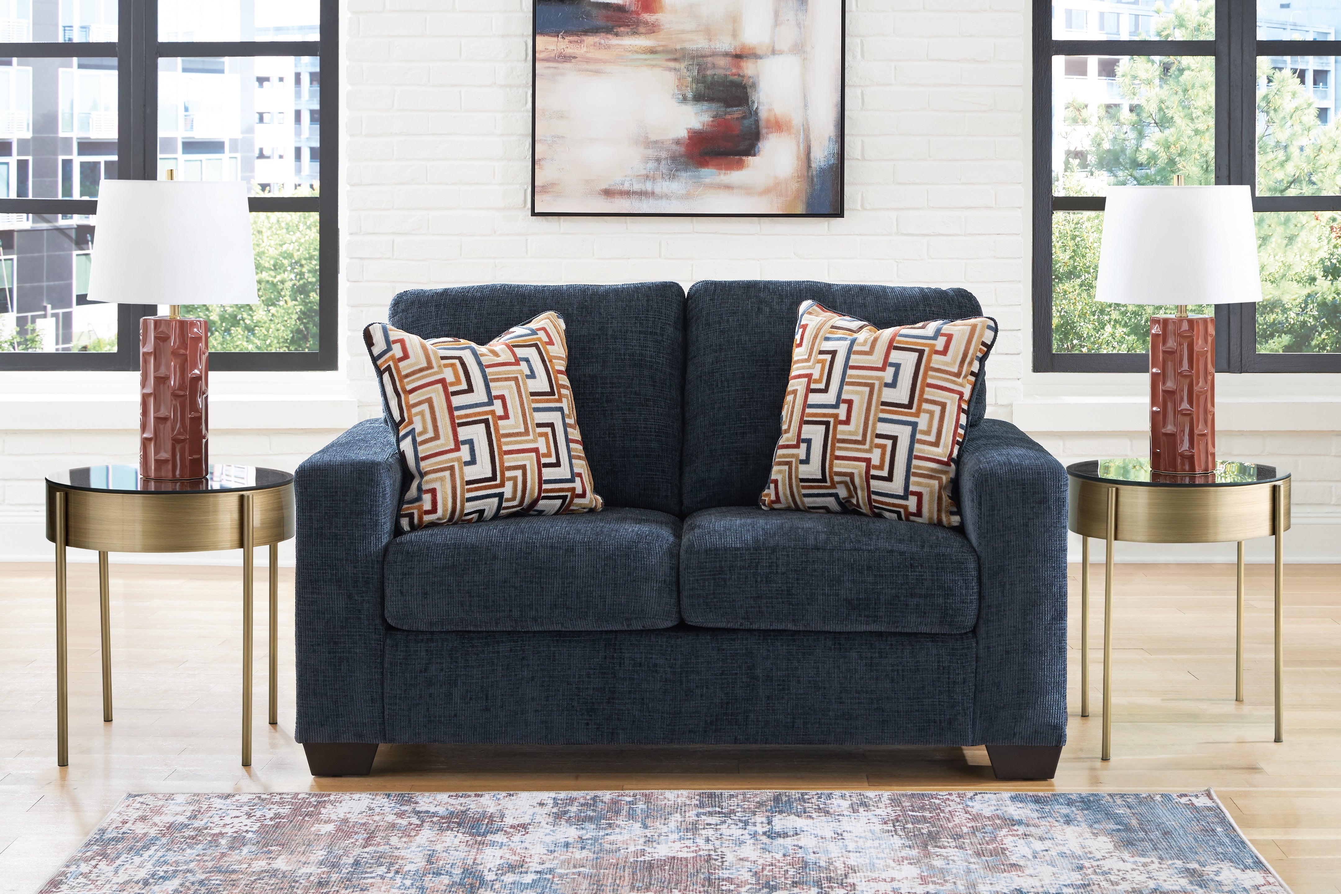 A2Z Furniture - Ashley Furniture - Aviemore Living Room - Loveseat / Ink - 2430335