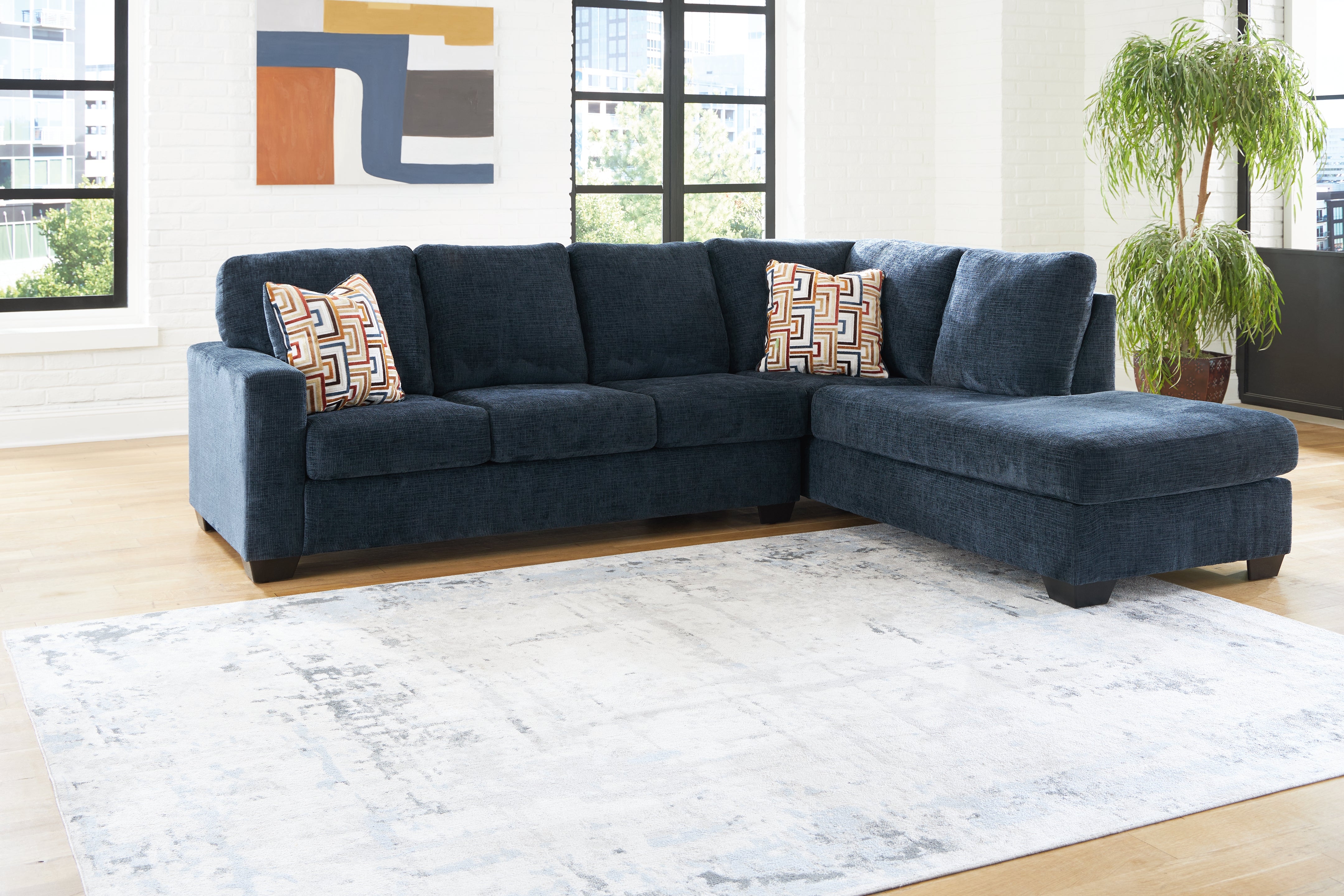 A2Z Furniture - Ashley Furniture - Aviemore Sectional - LAF 2-Piece Sectional with Chaise / Ink - 24303S2