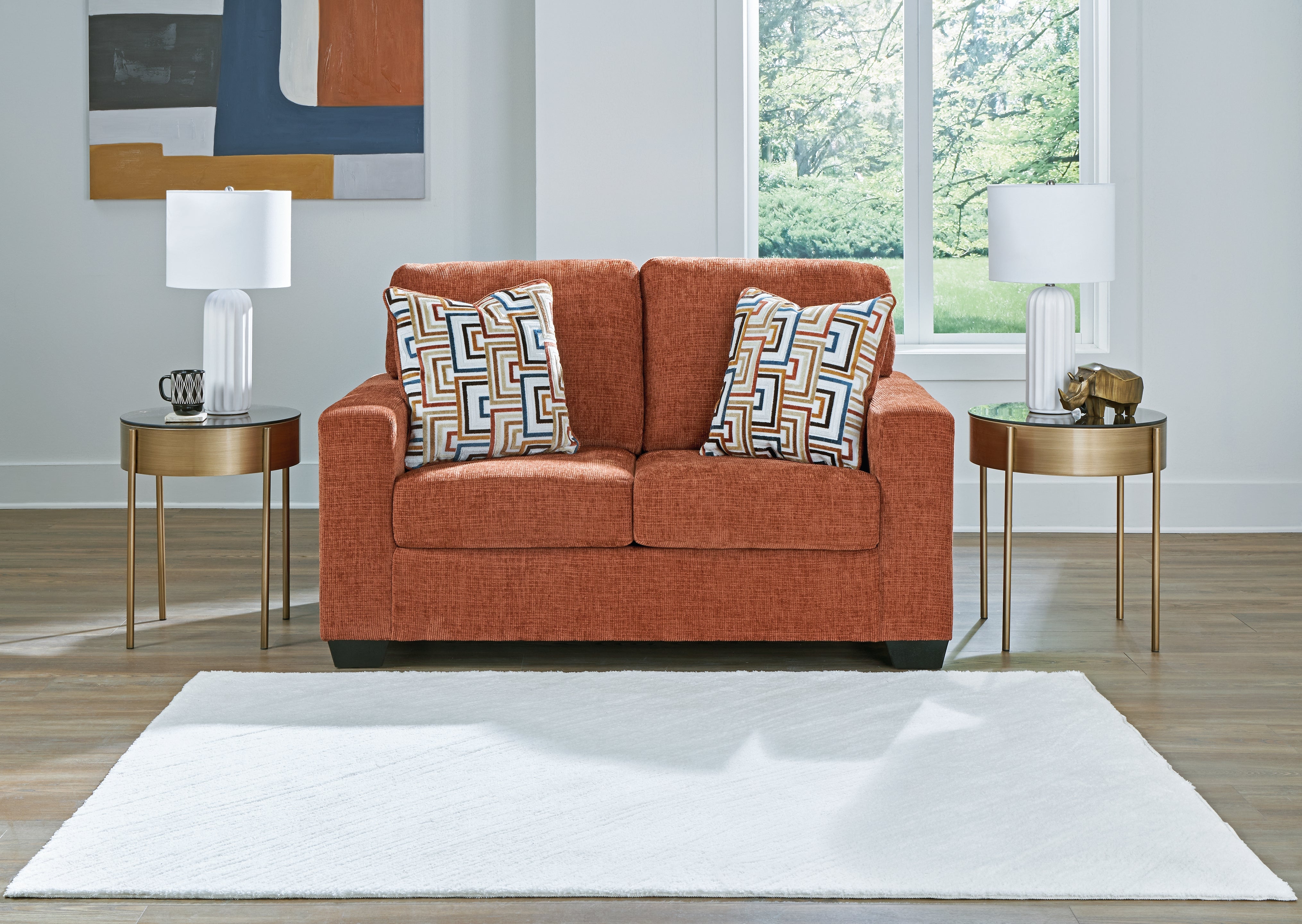 A2Z Furniture - Ashley Furniture - Aviemore Living Room - Loveseat / Spice - 2430435