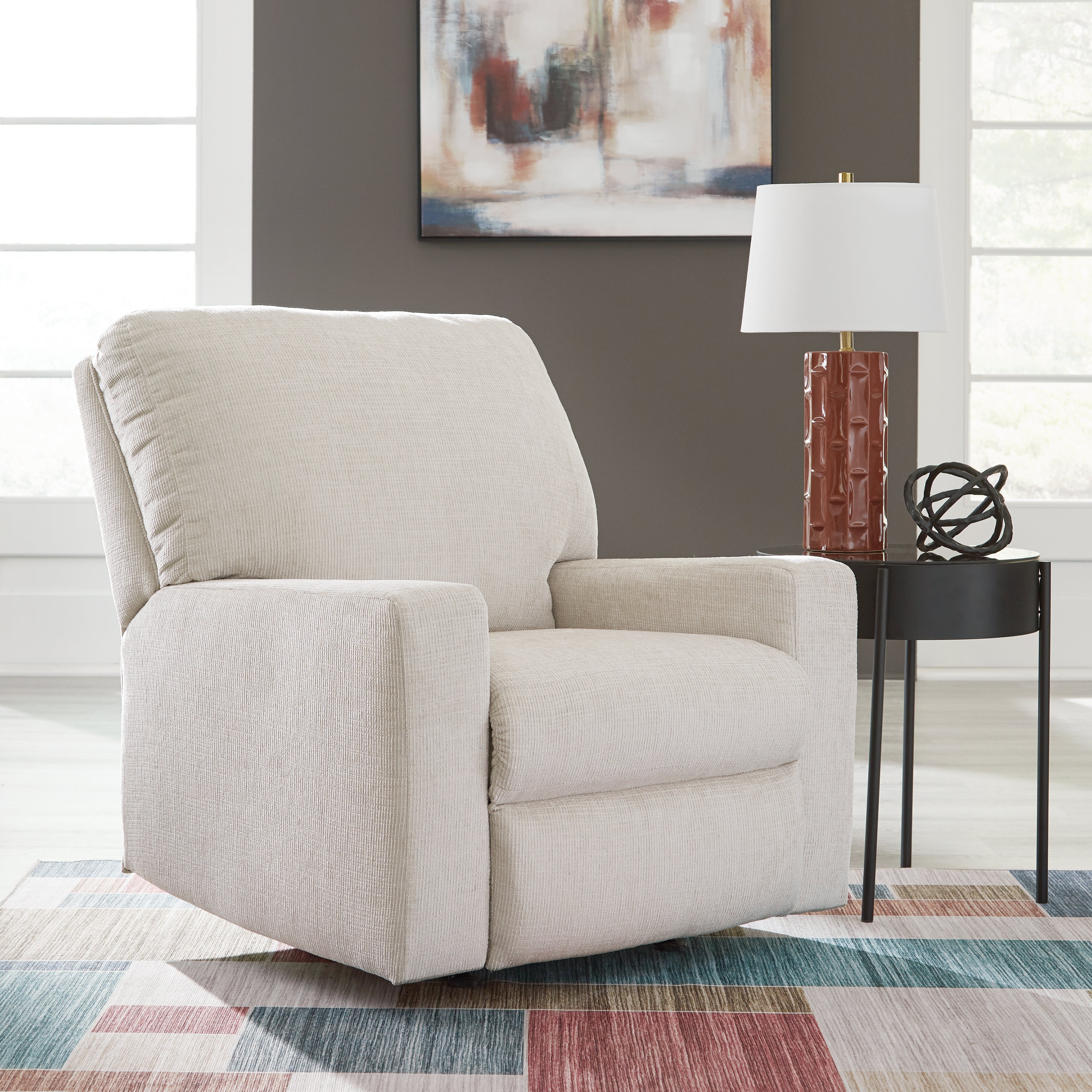 A2Z Furniture - Ashley Furniture - Aviemore Living Room - Rocker Recliner / Stone - 2430525