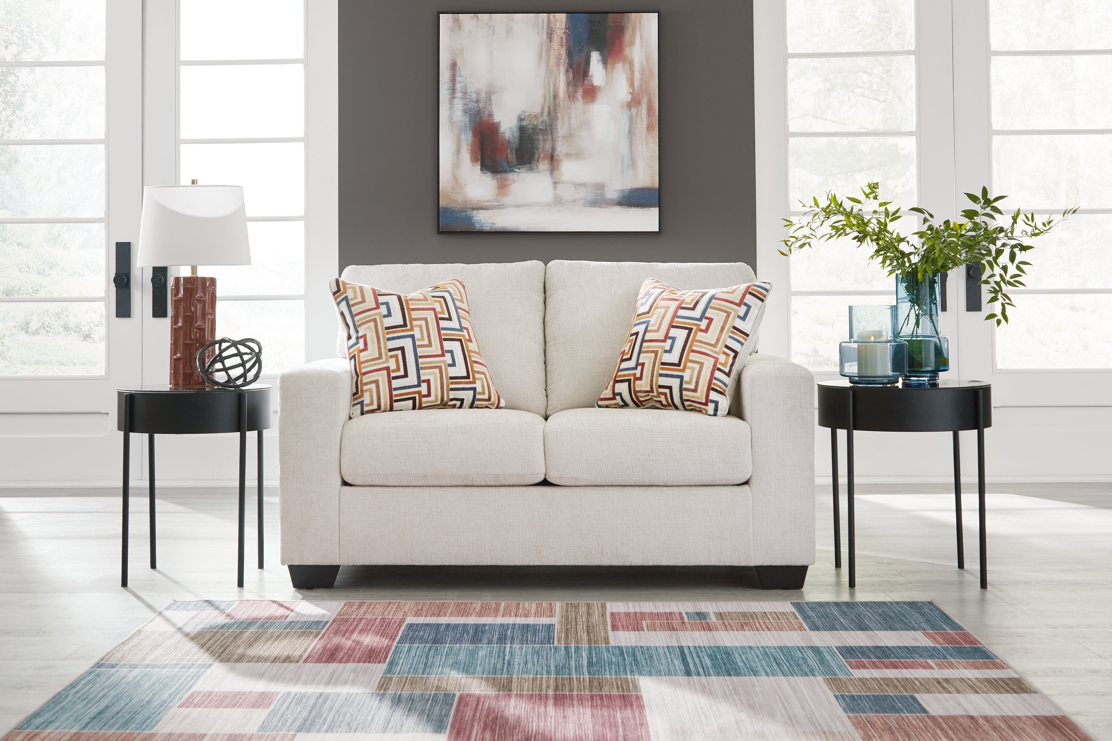 A2Z Furniture - Ashley Furniture - Aviemore Living Room - Loveseat / Stone - 2430535