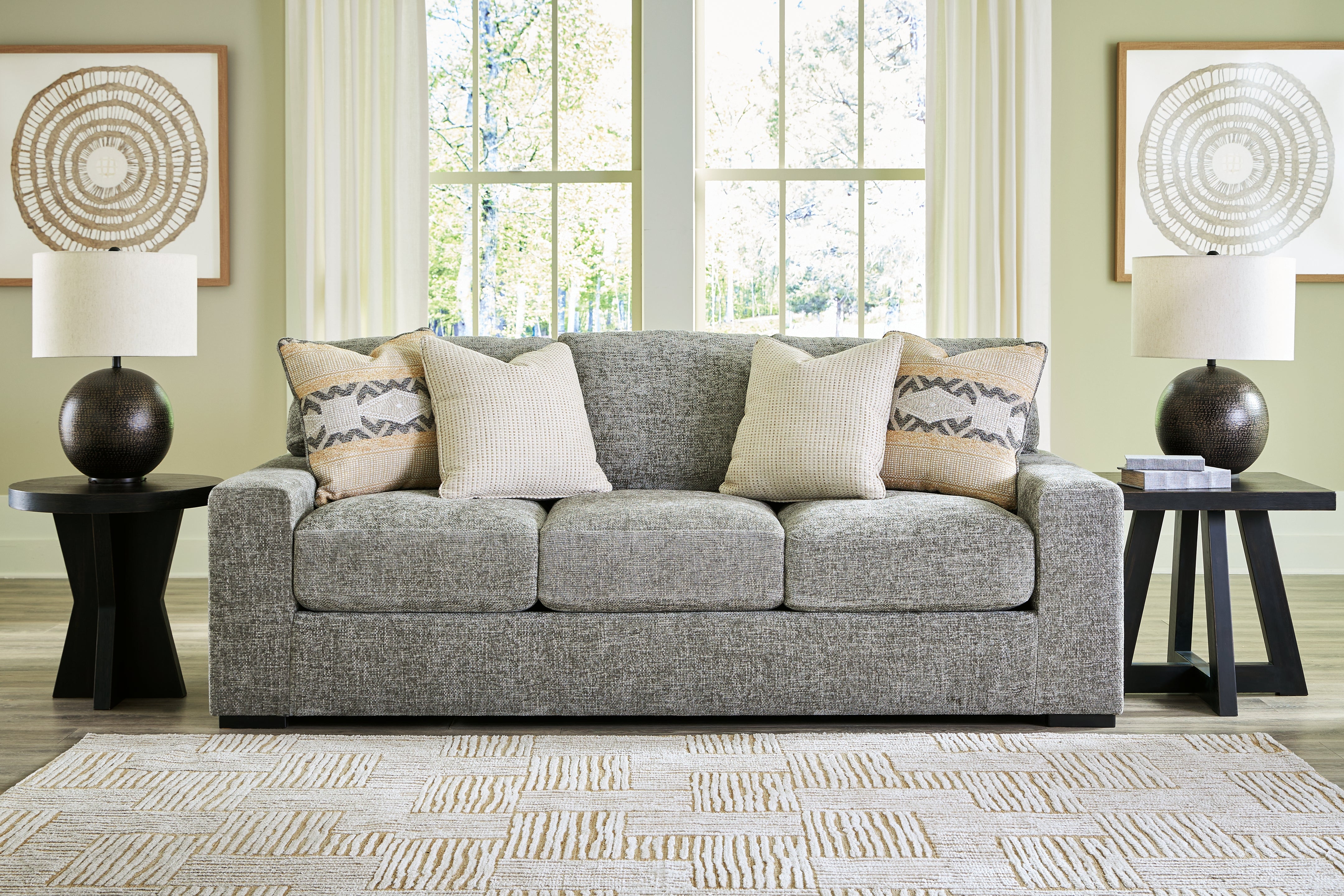 A2Z Furniture - Ashley Furniture - Dunmor Living Room - Sofa / Graphite - 2490438