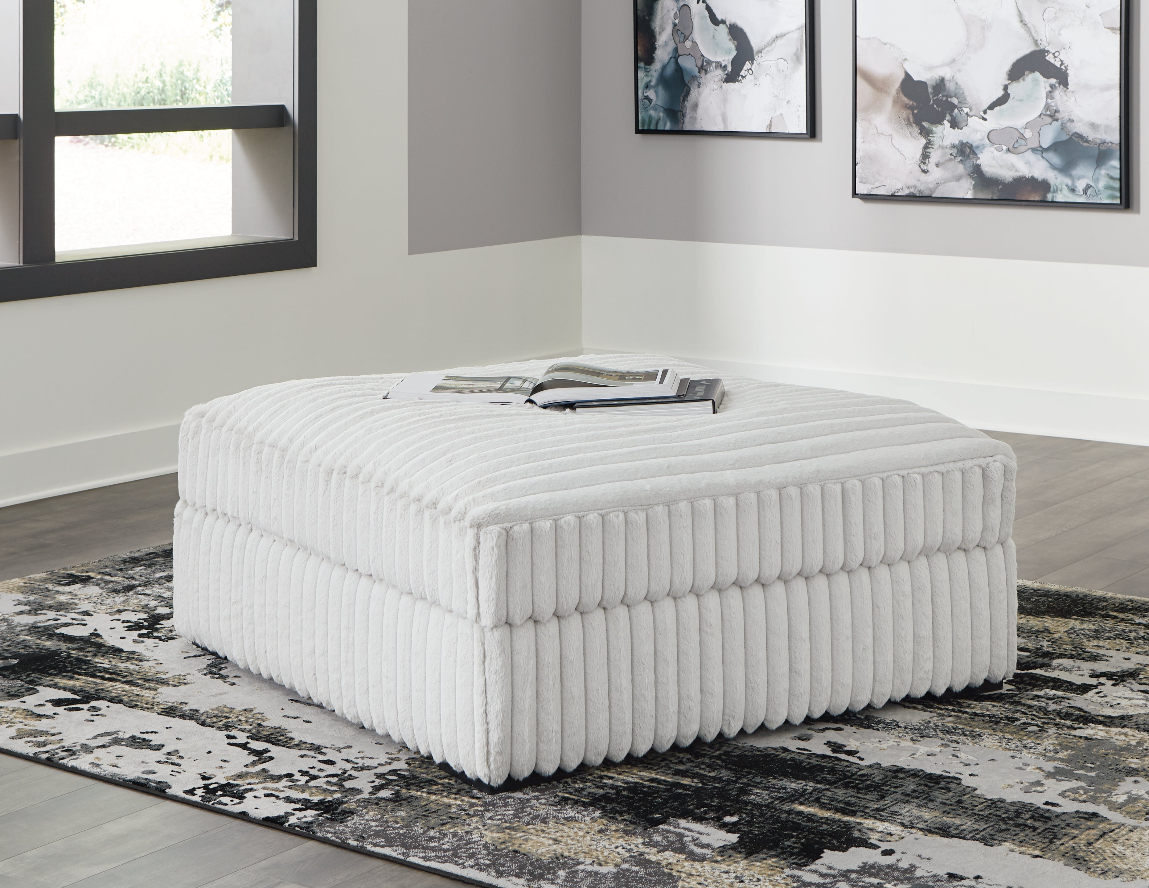 A2Z Furniture - Ashley Furniture - Stupendous Living Room - Oversized Accent Ottoman / Alloy - 2590308