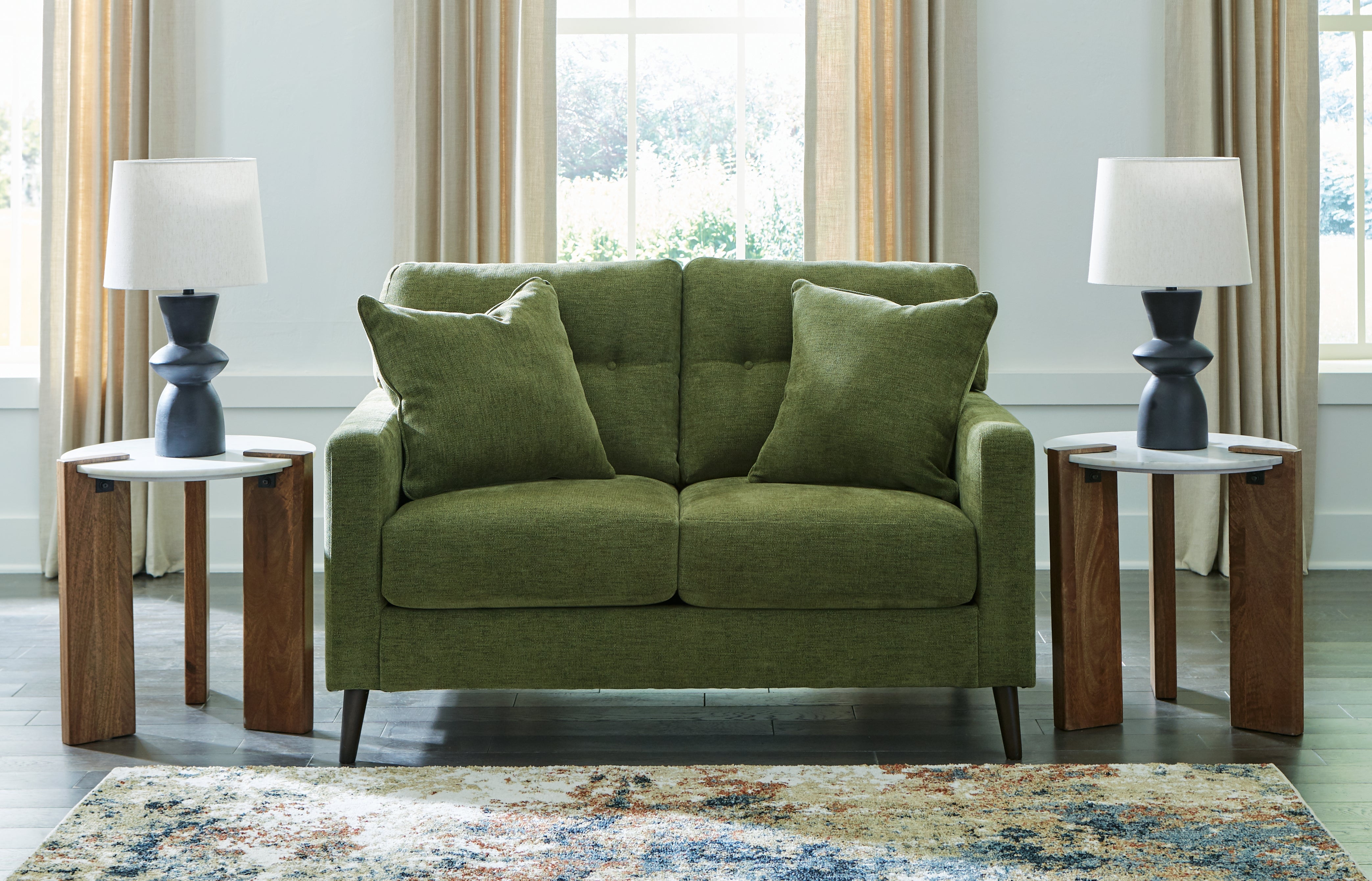 A2Z Furniture - Ashley Furniture - Bixler Living Room - Loveseat / Olive - 2610735