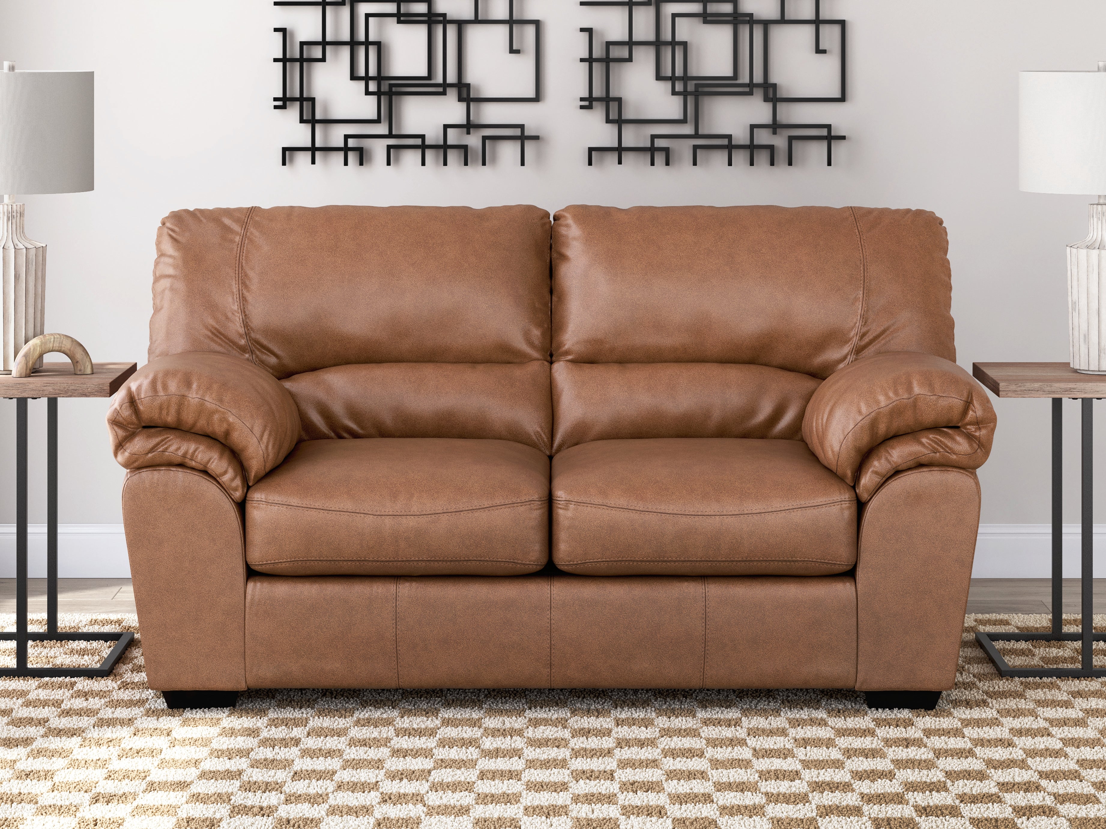 A2Z Furniture - Ashley Furniture - WillowBend Living Room - Loveseat / Caramel - PC2770435
