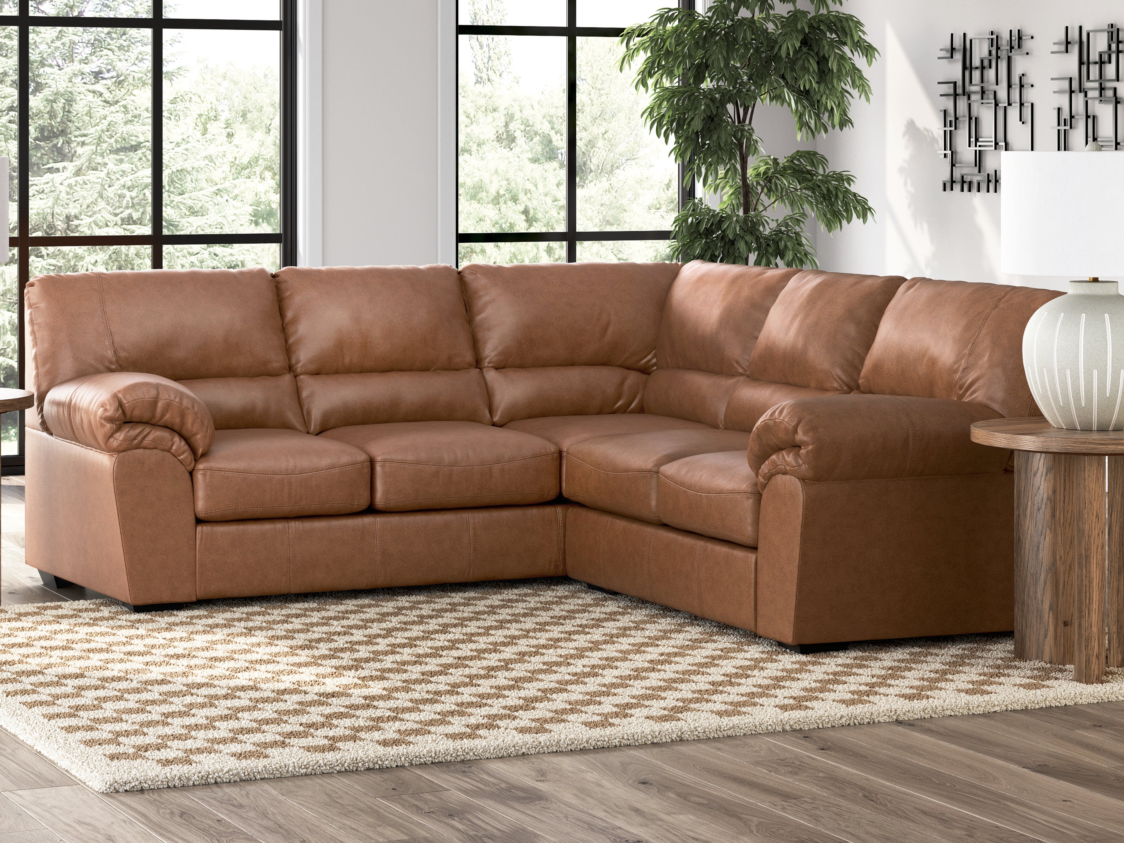 A2Z Furniture - Ashley Furniture - WillowBend Sectional - LAF 2-Piece Sectional / Caramel - PC27704S2