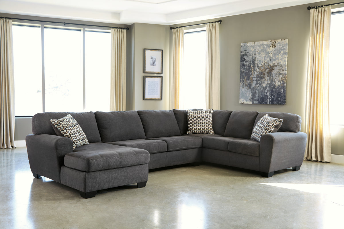 A2Z Furniture - Ashley Furniture - Ambee Sectional - RAF 3-Piece Sectional with Chaise / Slate - 28620S1