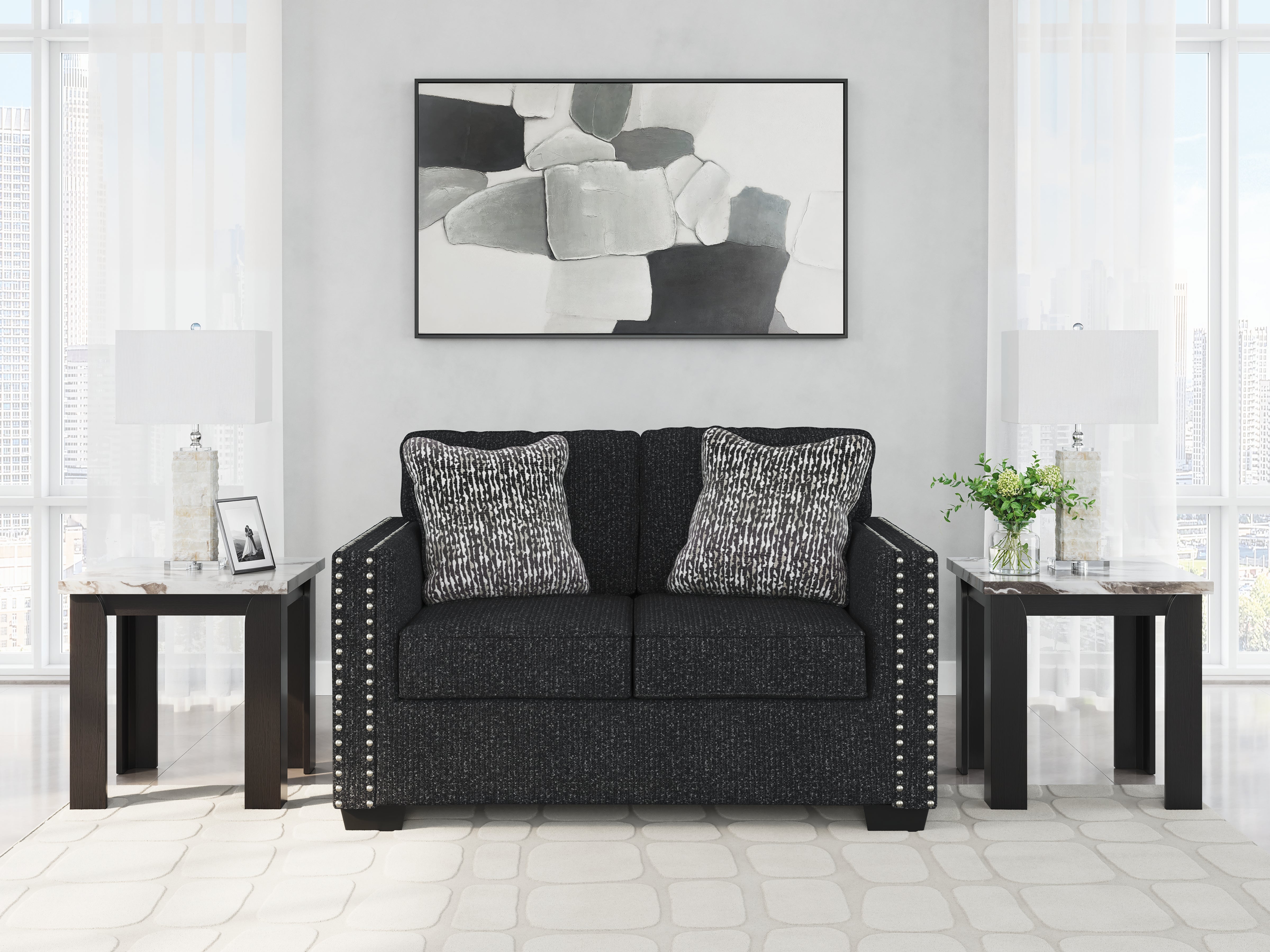A2Z Furniture - Ashley Furniture - Jasmine Peaks Living Room - Loveseat / Coal - 2890435