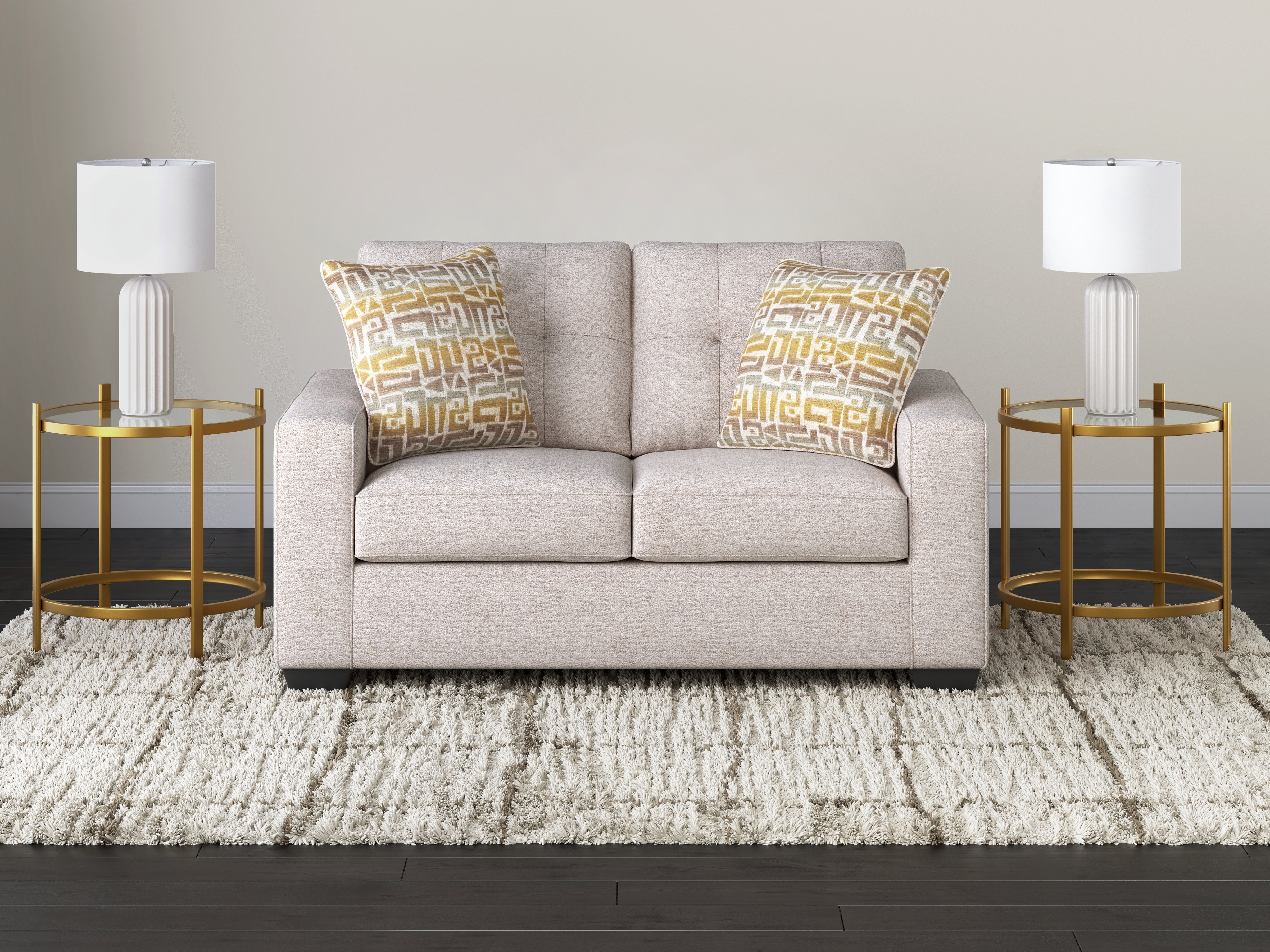 A2Z Furniture - Ashley Furniture - Larimer Living Room - Loveseat / Stone - PC2920335