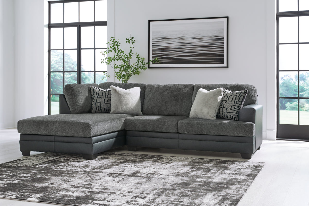 A2Z Furniture - Ashley Furniture - Brixley Pier Sectional - LAF 2-Piece Sectional with Chaise / Graphite - 29906S2
