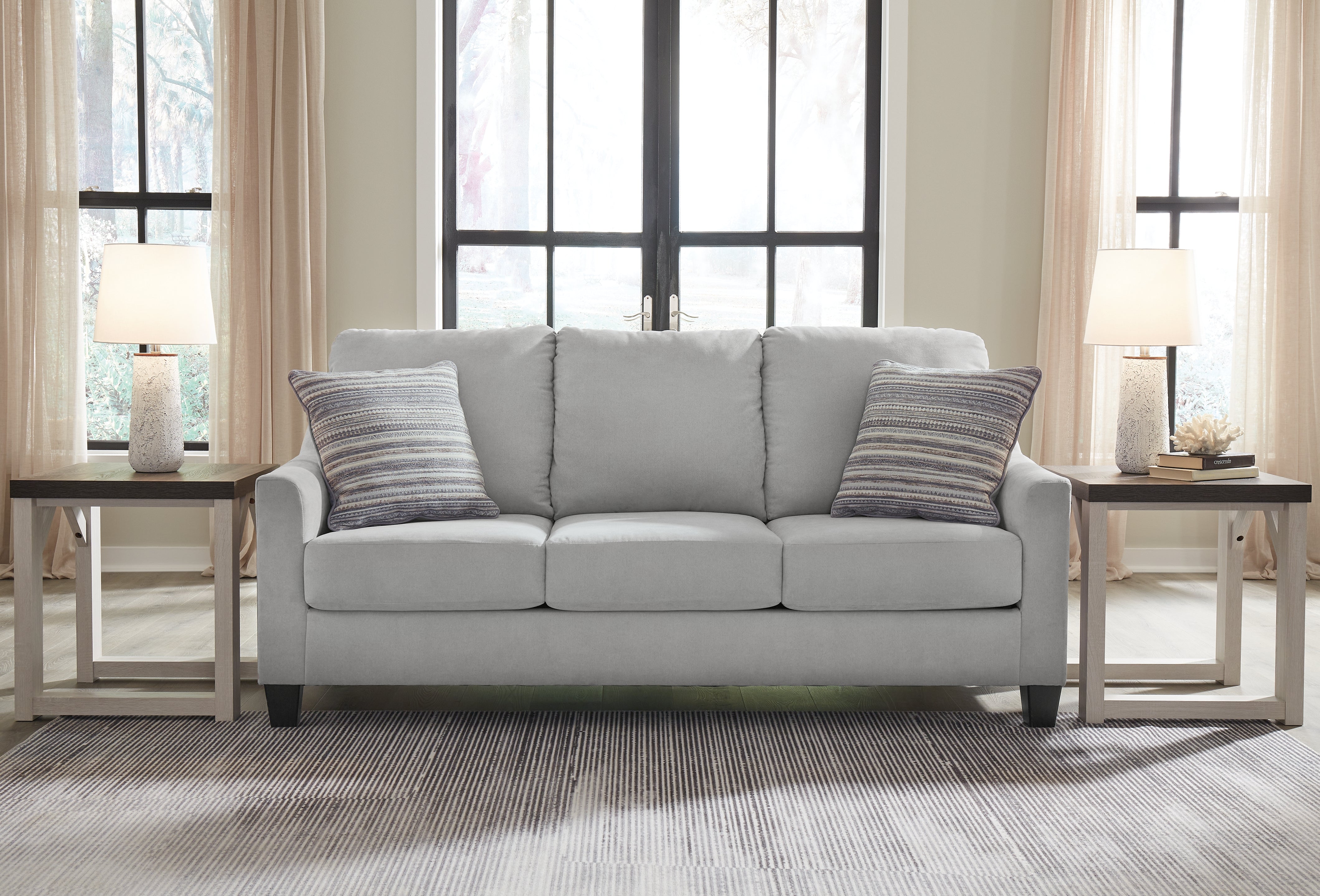 A2Z Furniture - Ashley Furniture - Adlai Living Room - Queen Sofa Sleeper / Shadow - 3010339