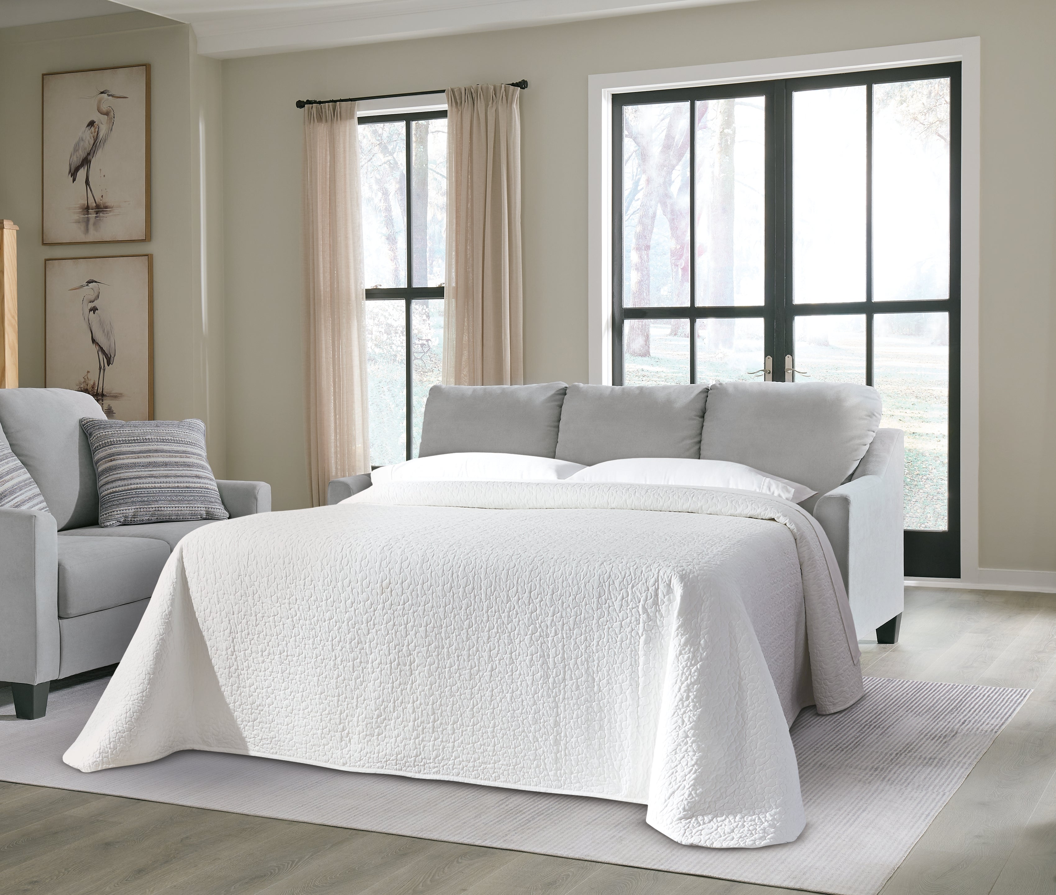 A2Z Furniture - Ashley Furniture - Adlai Living Room - Queen Sofa Sleeper / Shadow - 3010339
