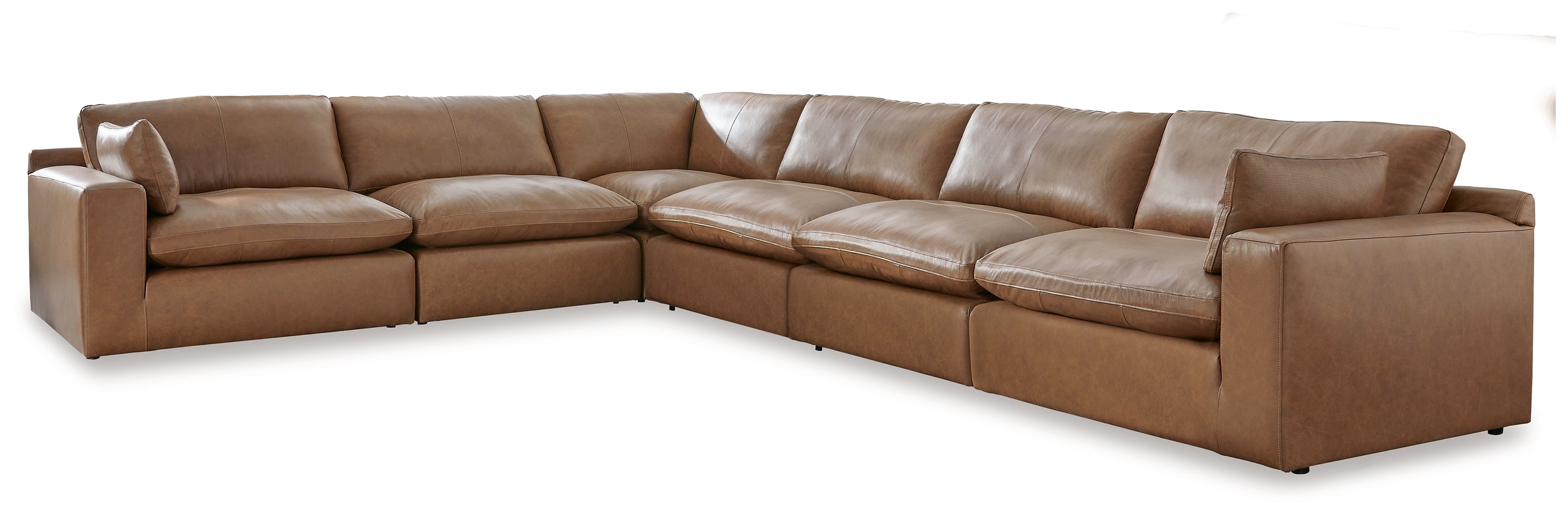 A2Z Furniture - Ashley Furniture - Emilia Sectional - RAF 6-Piece Sectional / Caramel - 30901S5