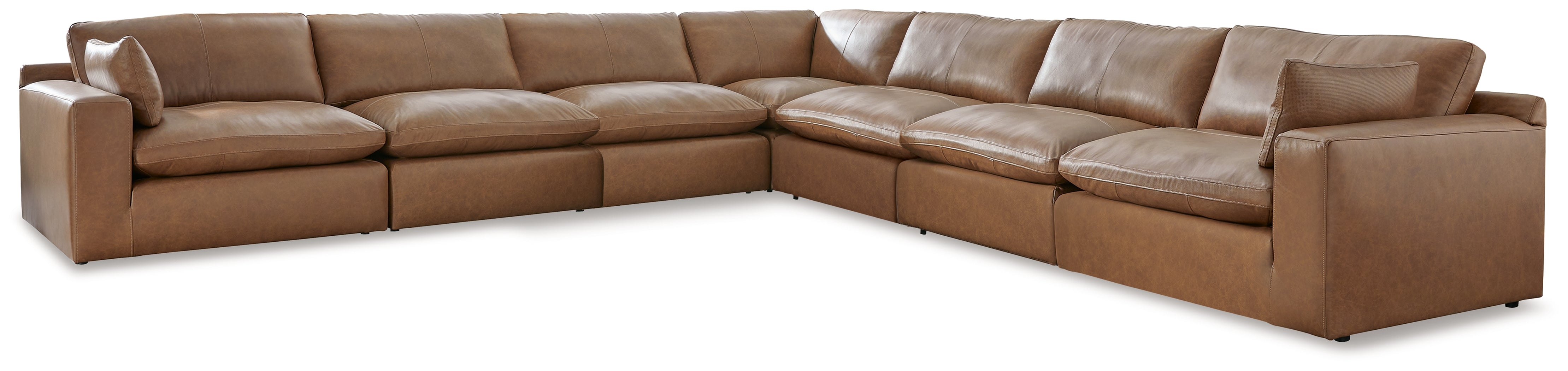 A2Z Furniture - Ashley Furniture - Emilia Sectional - RAF 7-Piece Sectional / Caramel - 30901S6